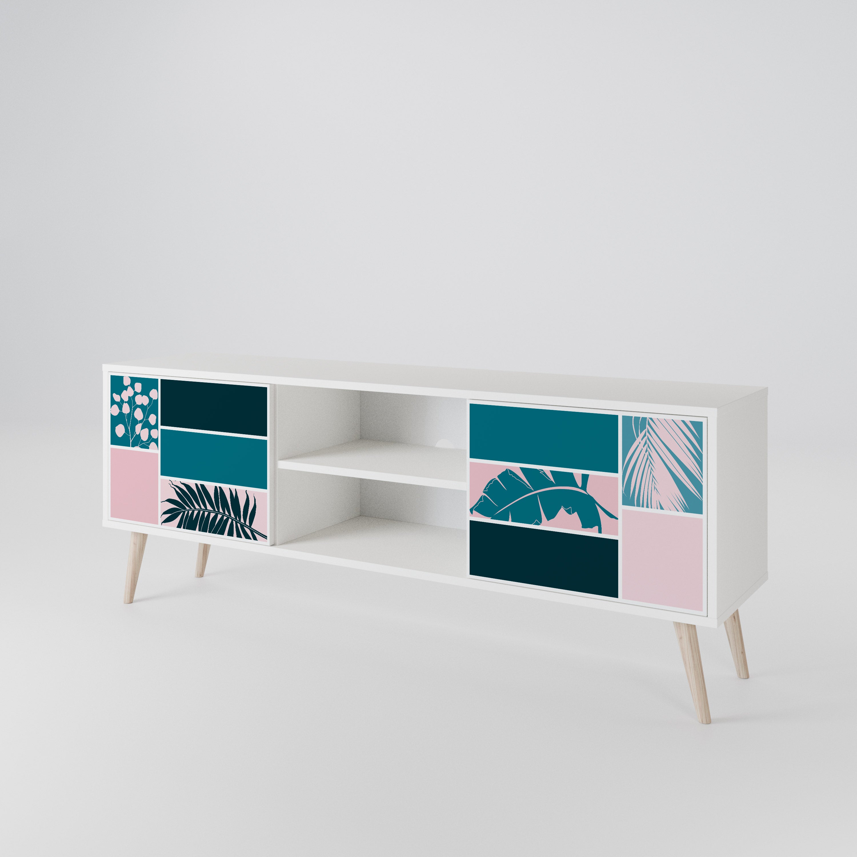 COMBINATION OF SHAPES 2-Door TV Cabinet