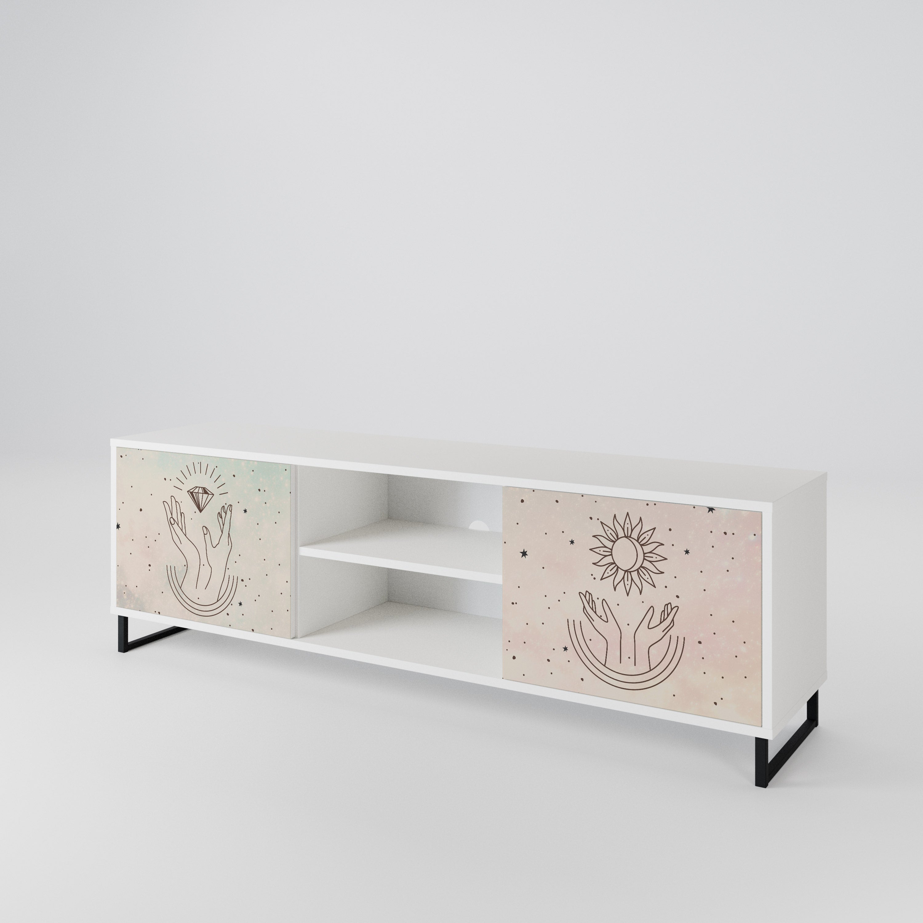 DELICATE BEAUTY 2-Door TV Cabinet