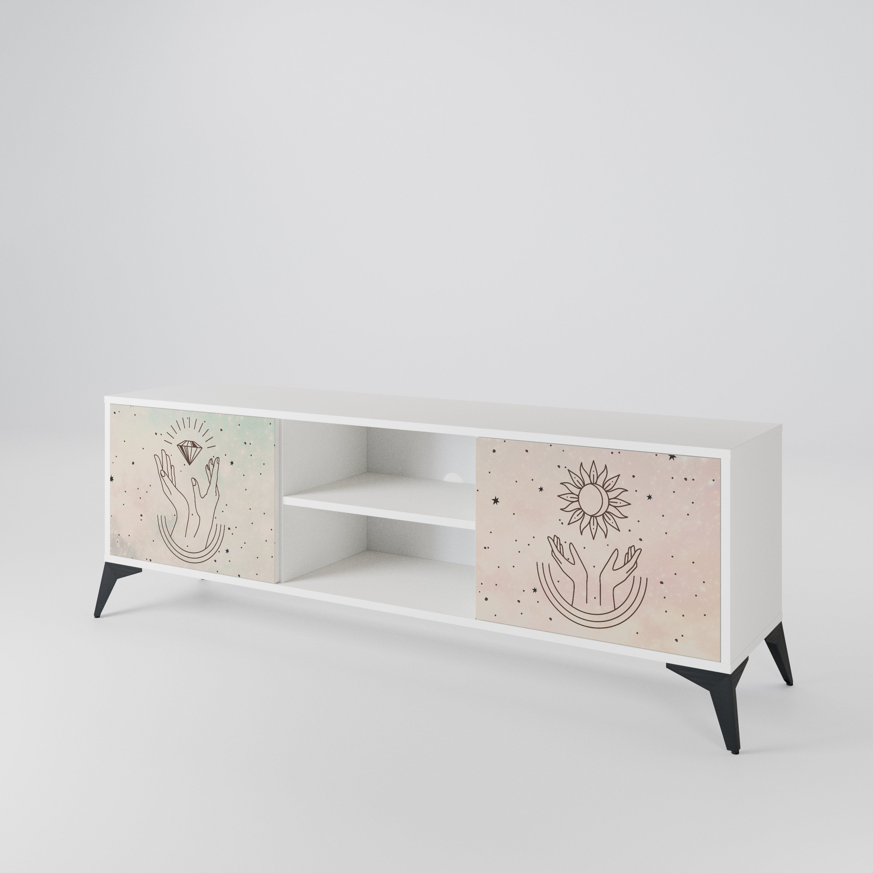 DELICATE BEAUTY 2-Door TV Cabinet