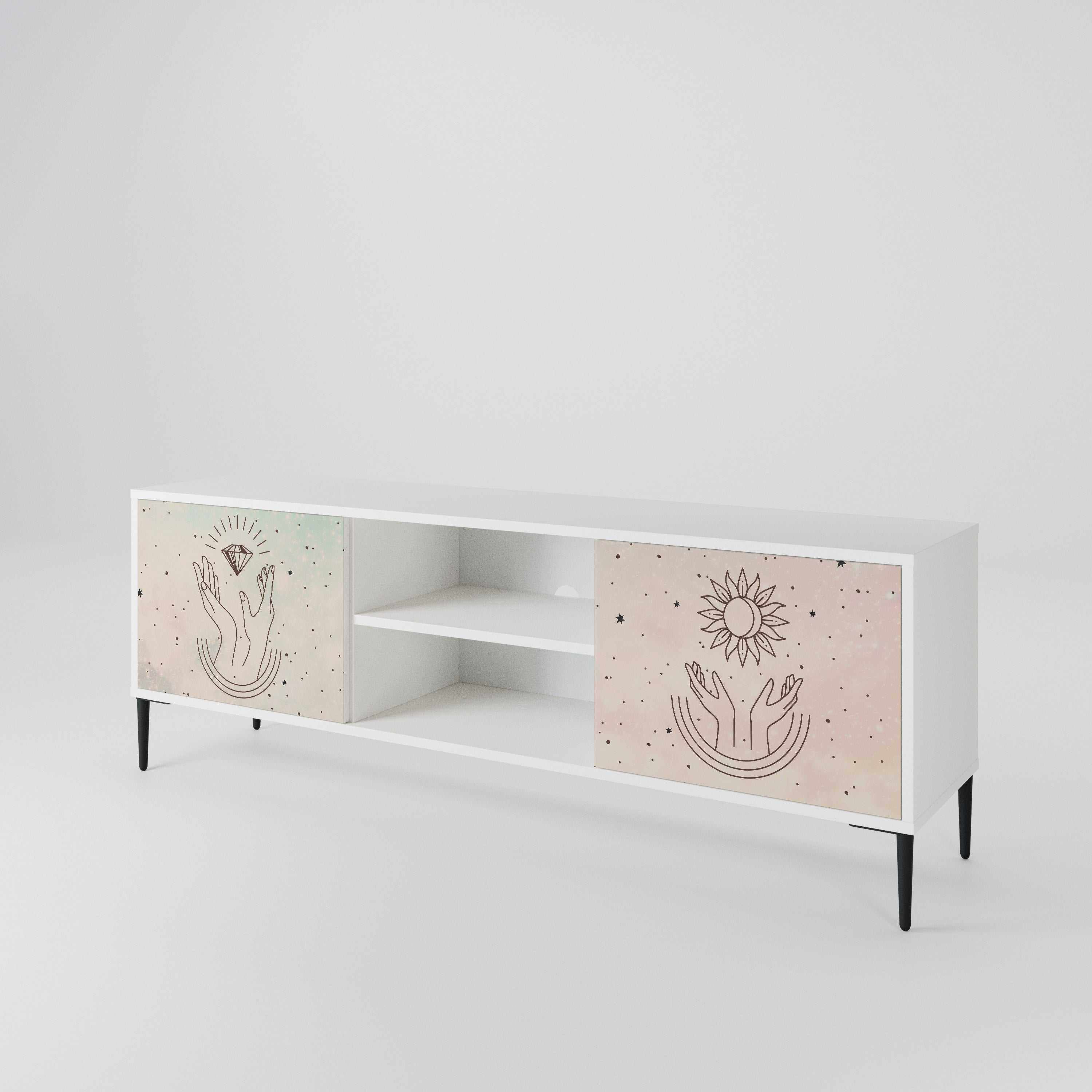 DELICATE BEAUTY 2-Door TV Cabinet