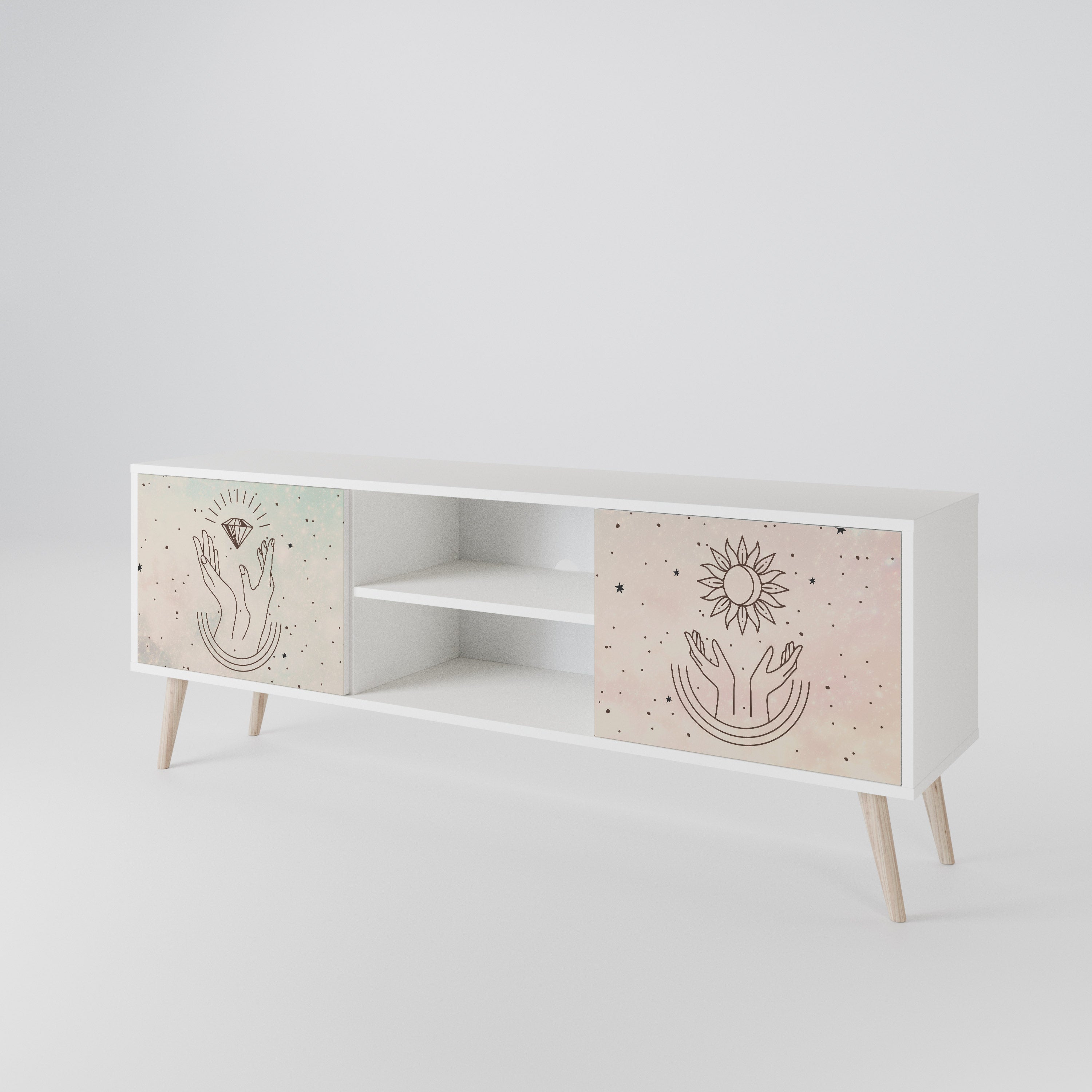DELICATE BEAUTY 2-Door TV Cabinet