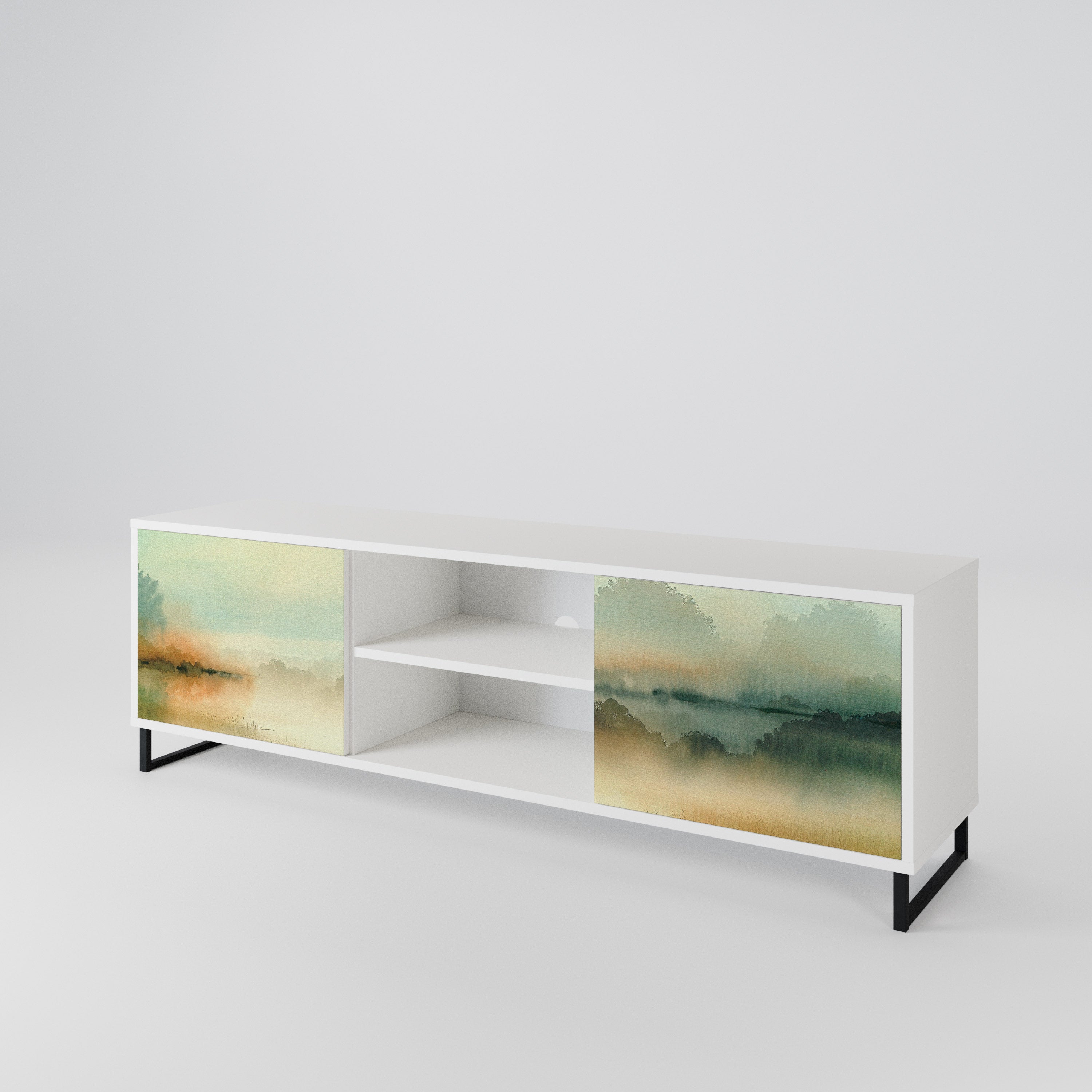 MORNING BY THE LAKE 2-Door TV Cabinet
