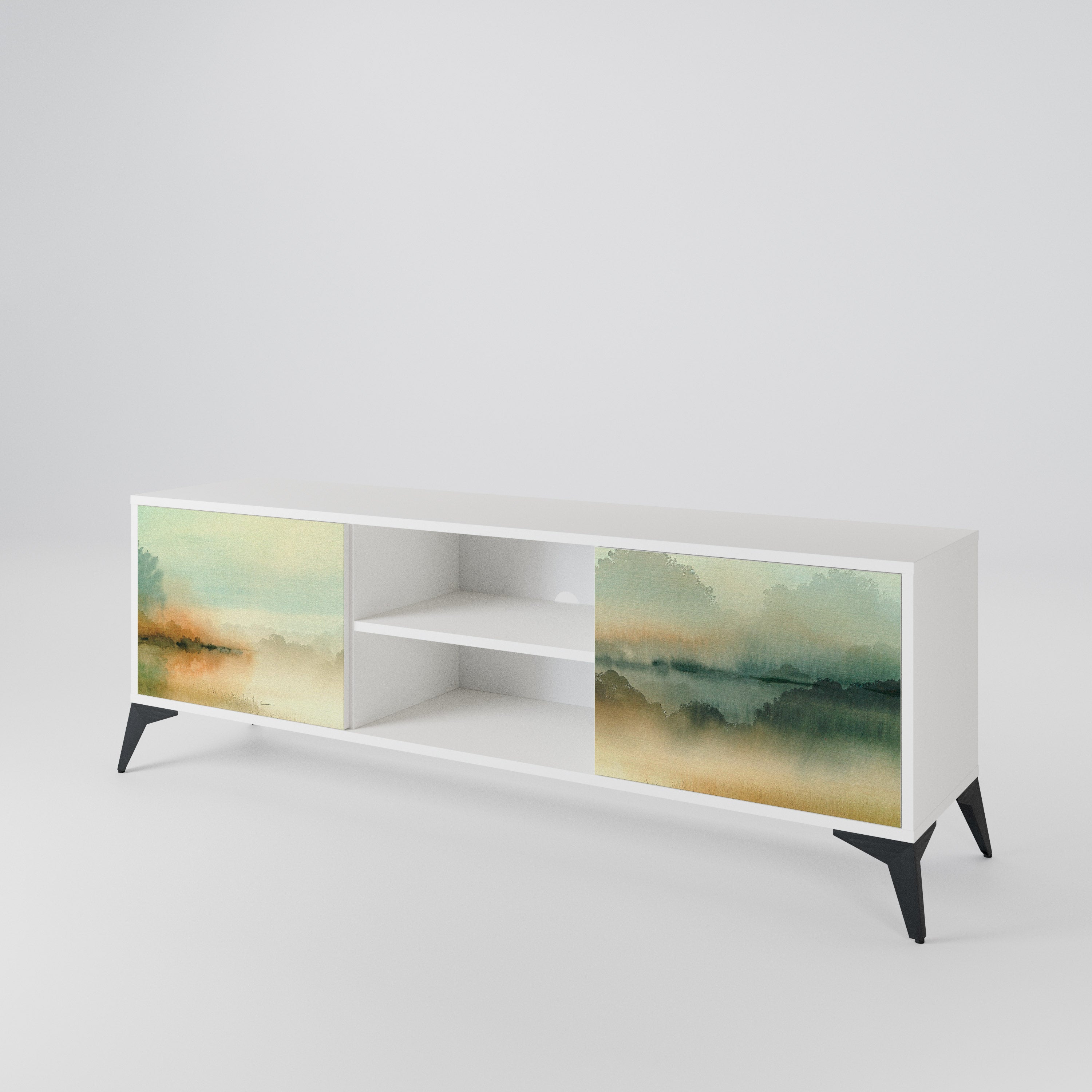 MORNING BY THE LAKE 2-Door TV Cabinet