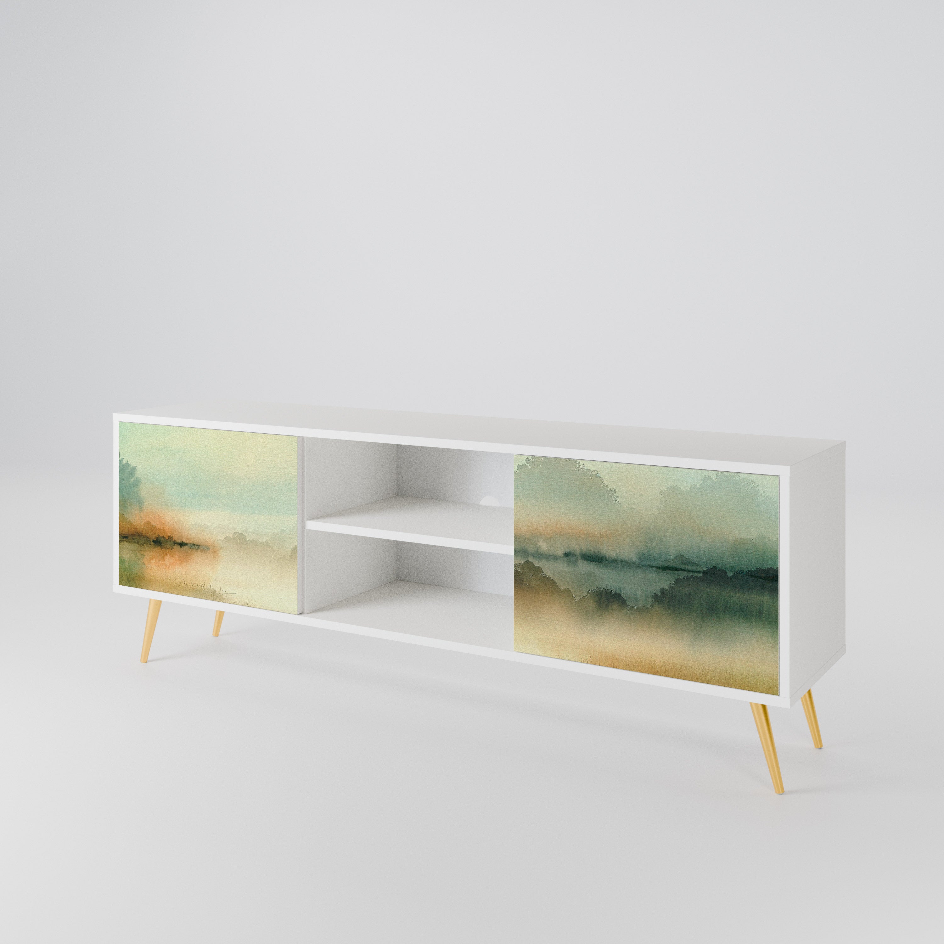 MORNING BY THE LAKE 2-Door TV Cabinet