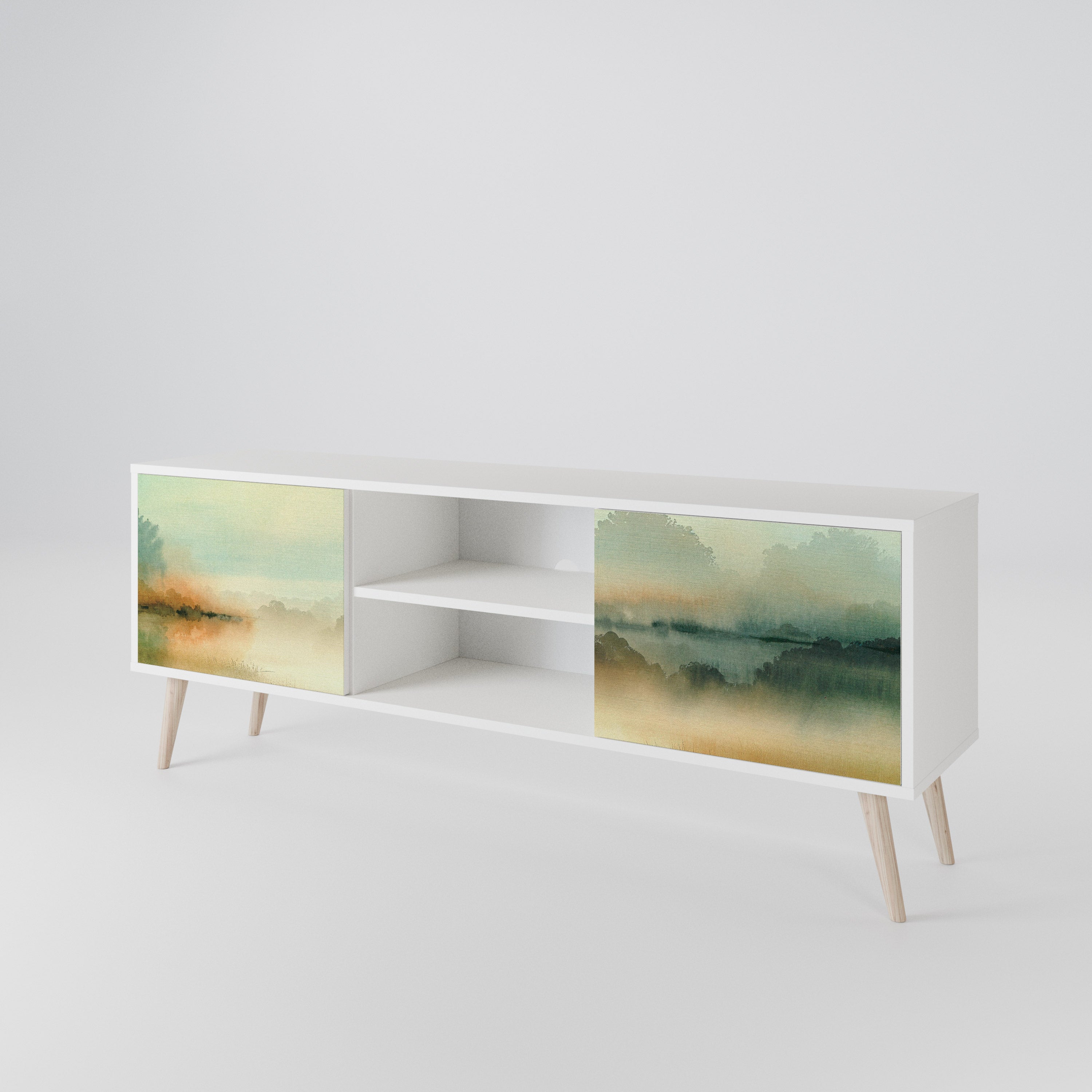 MORNING BY THE LAKE 2-Door TV Cabinet