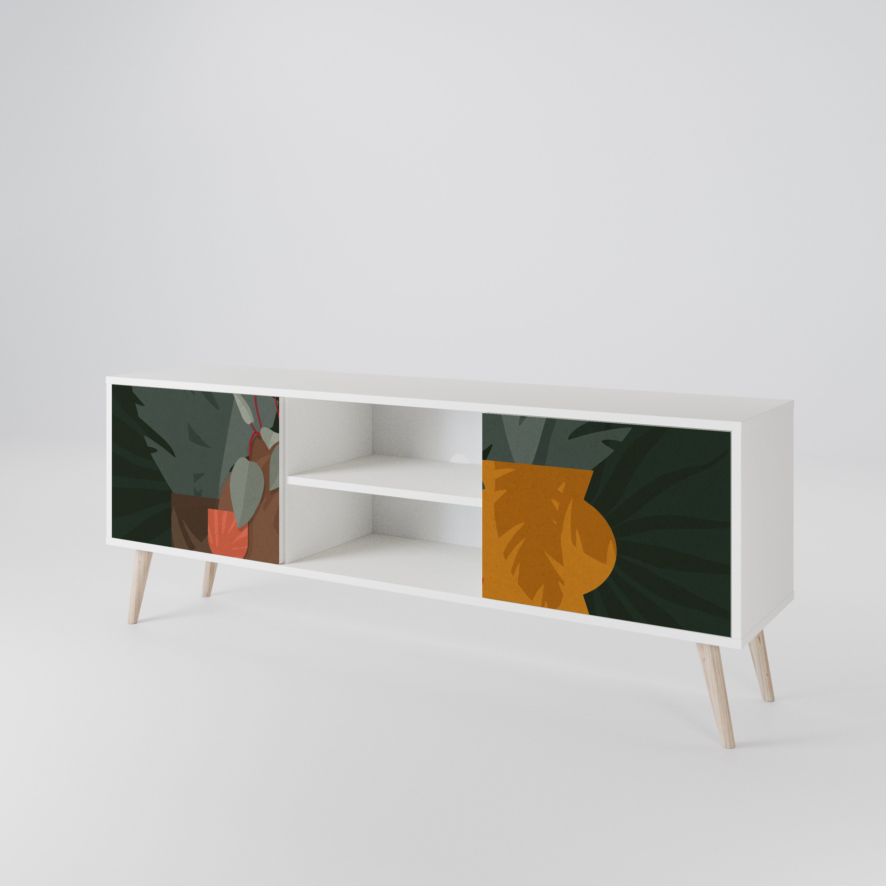 TROPICAL COMPOSITION 2-Door TV Cabinet