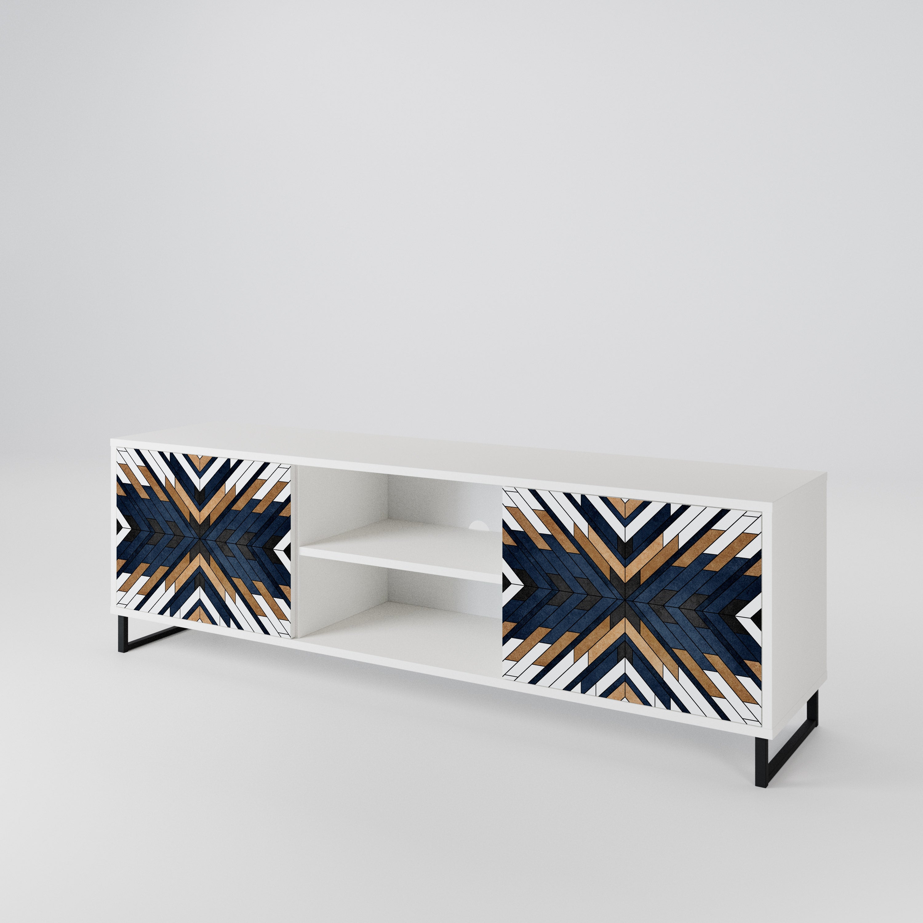 ARTFUL GEOMETRY 2-Door TV Cabinet
