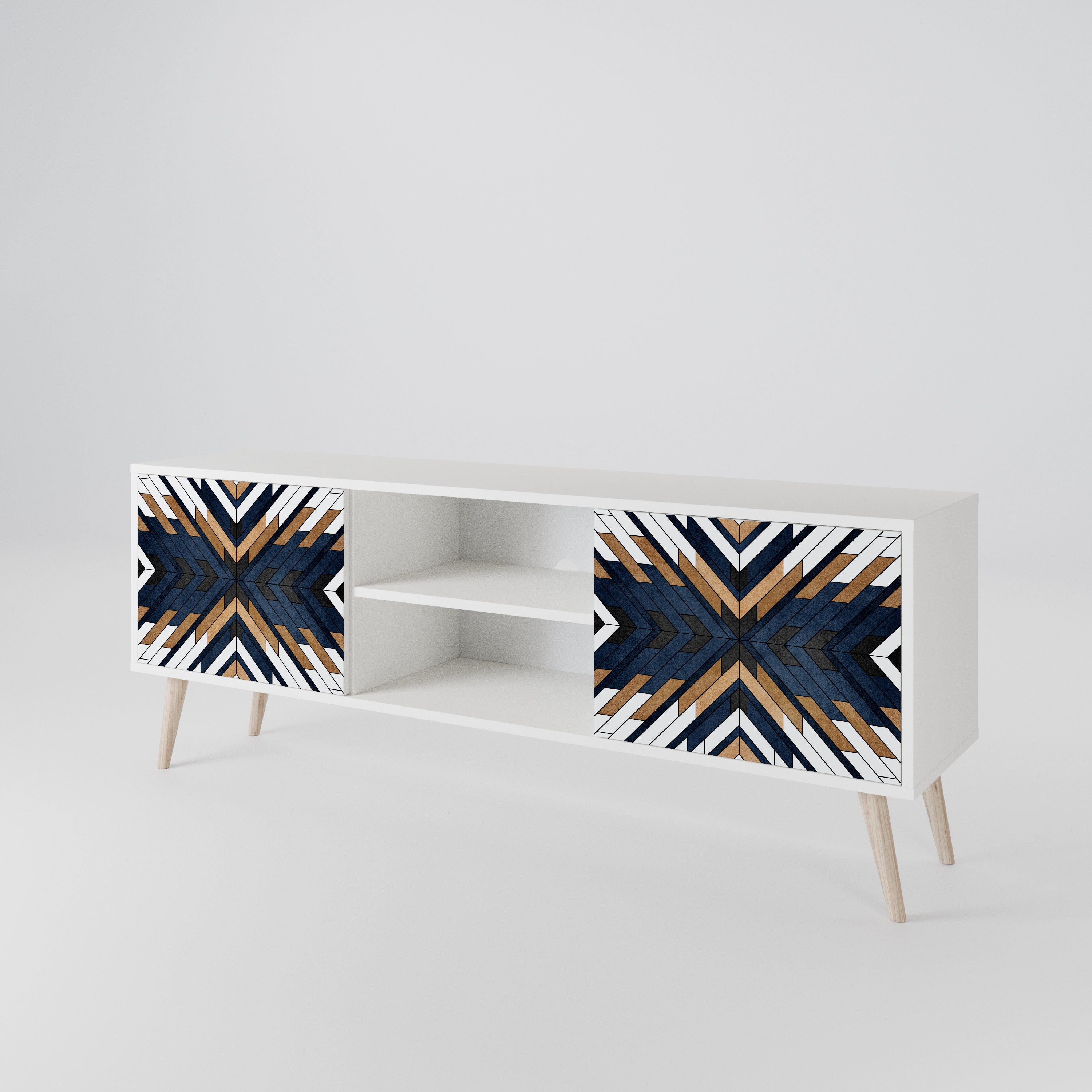 ARTFUL GEOMETRY 2-Door TV Cabinet