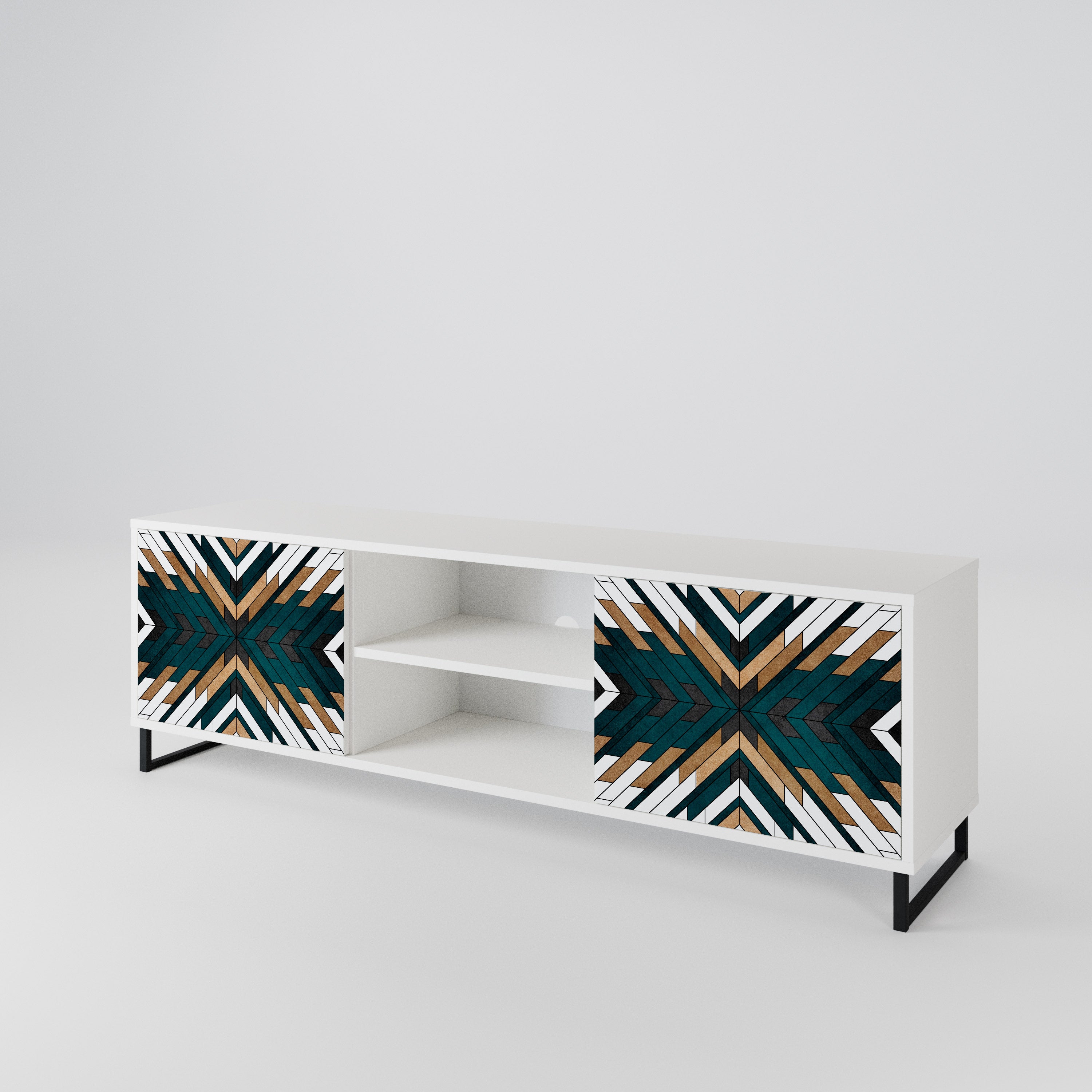 ARTISTIC GEOMETRY 2-Door TV Cabinet