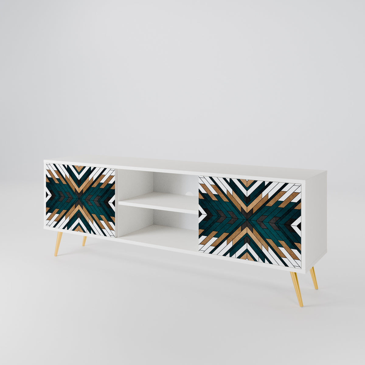 ARTISTIC GEOMETRY TV-bänk med två dörrar