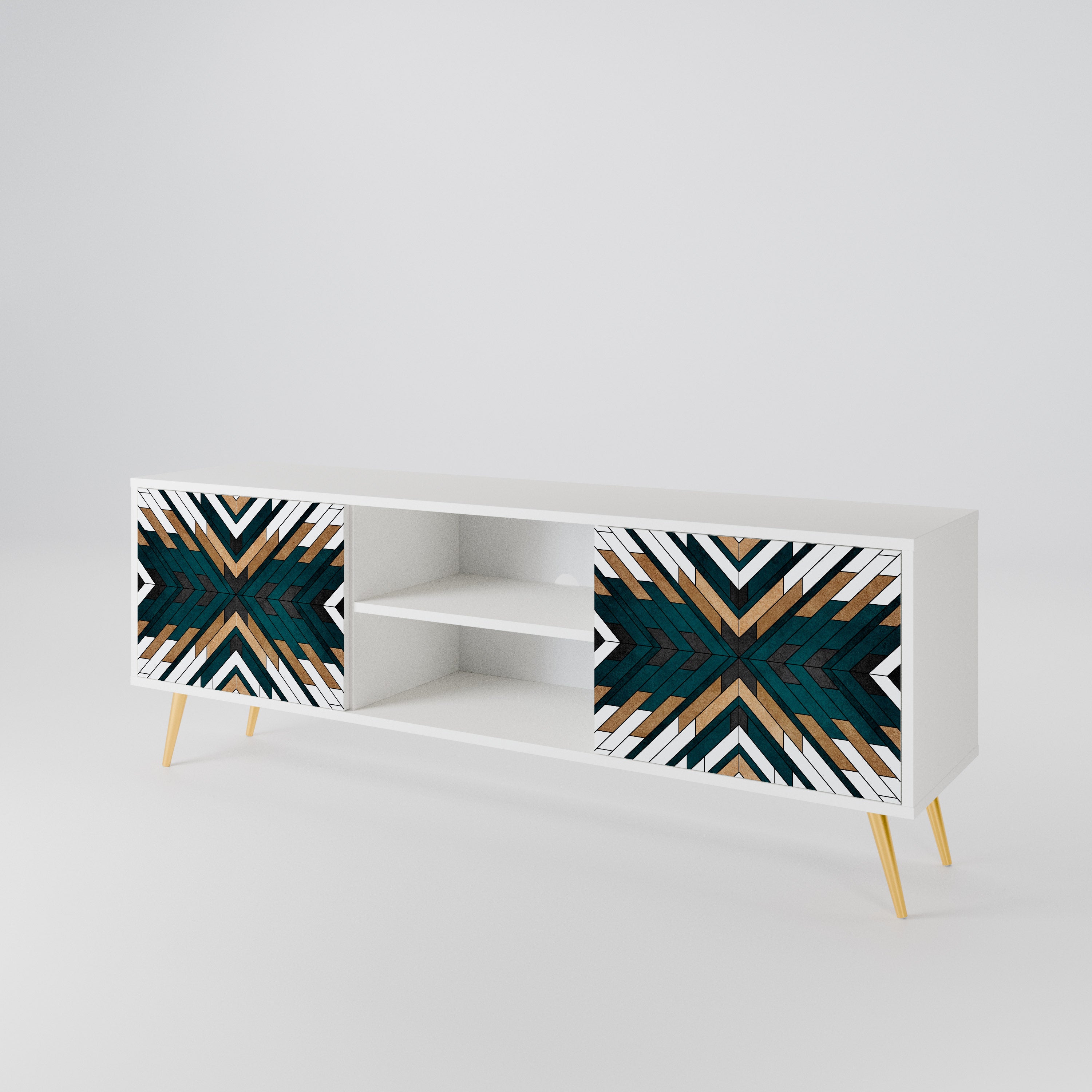 ARTISTIC GEOMETRY 2-Door TV Cabinet