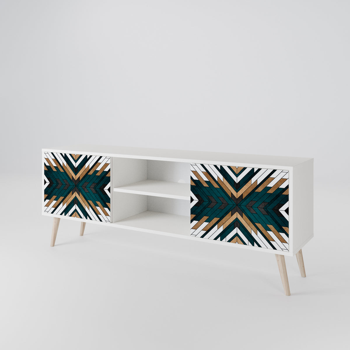 ARTISTIC GEOMETRY TV-bänk med två dörrar