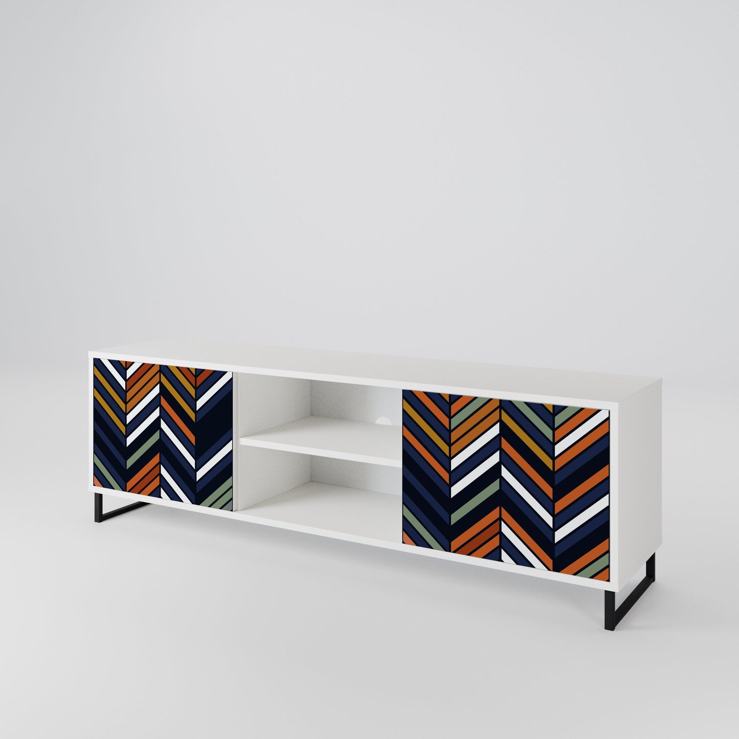 VIBRANT PATCHWORK TV-bänk med två dörrar