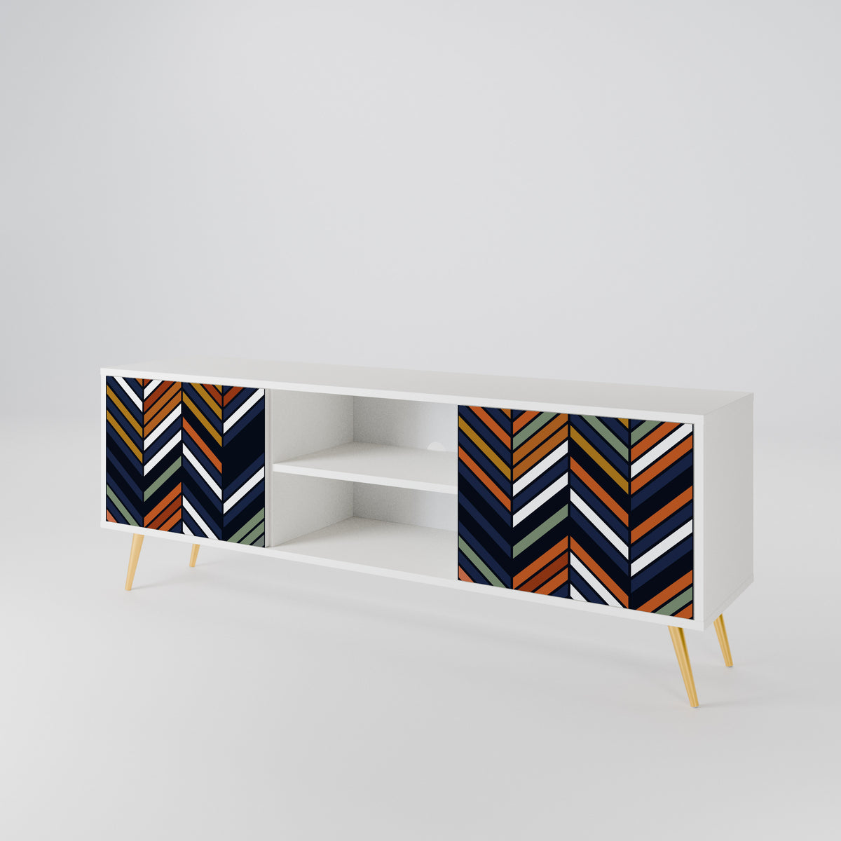 VIBRANT PATCHWORK TV-bänk med två dörrar