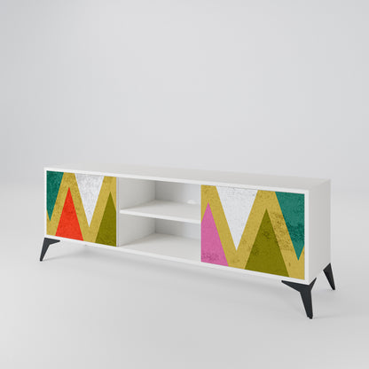 COLORFUL TRIANGLES TV-bänk med två dörrar
