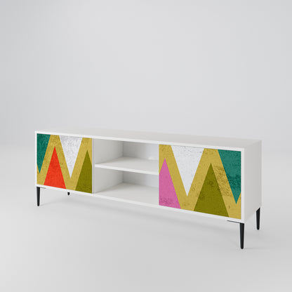COLORFUL TRIANGLES TV-bänk med två dörrar