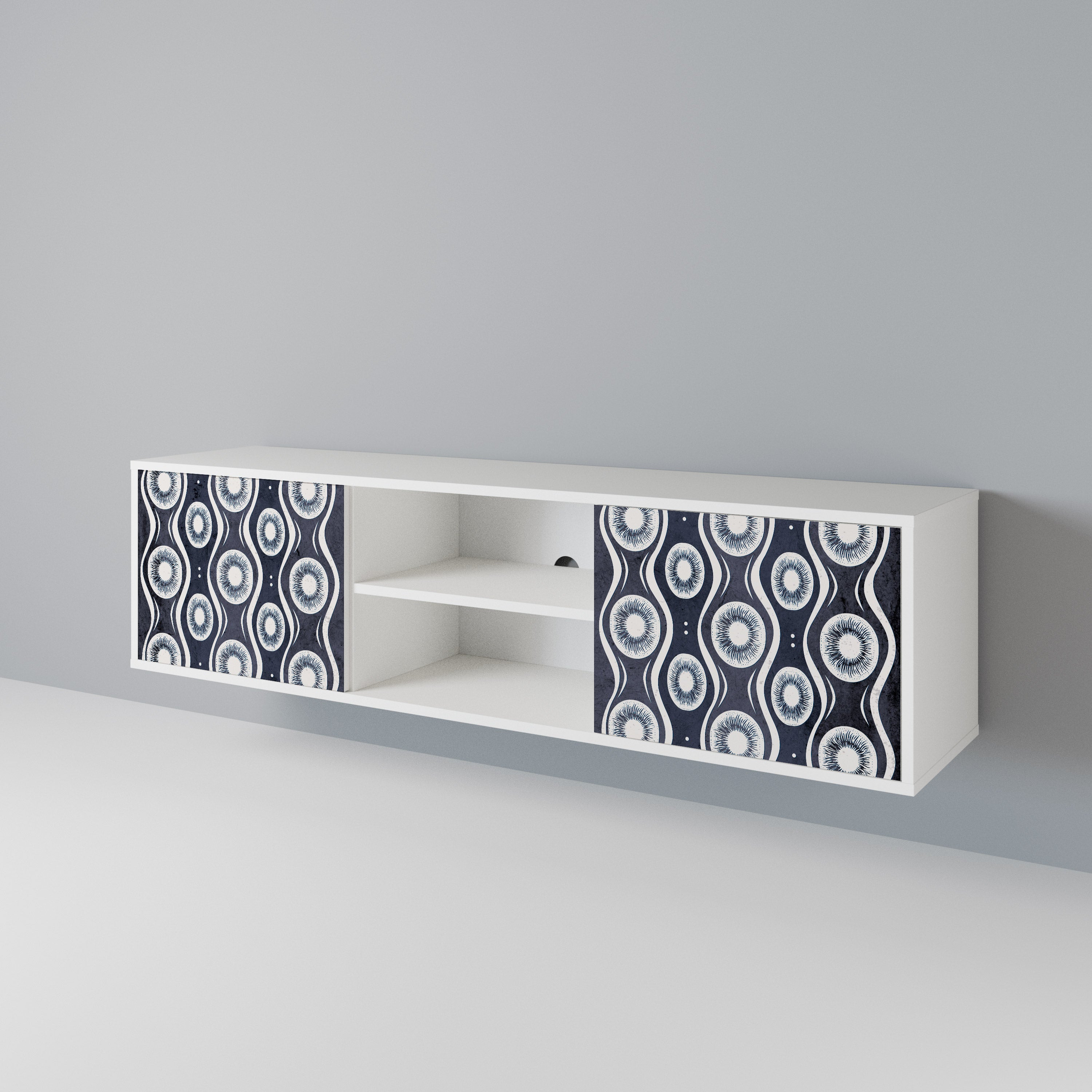 GRAPHITE EYES 2-Door TV Cabinet