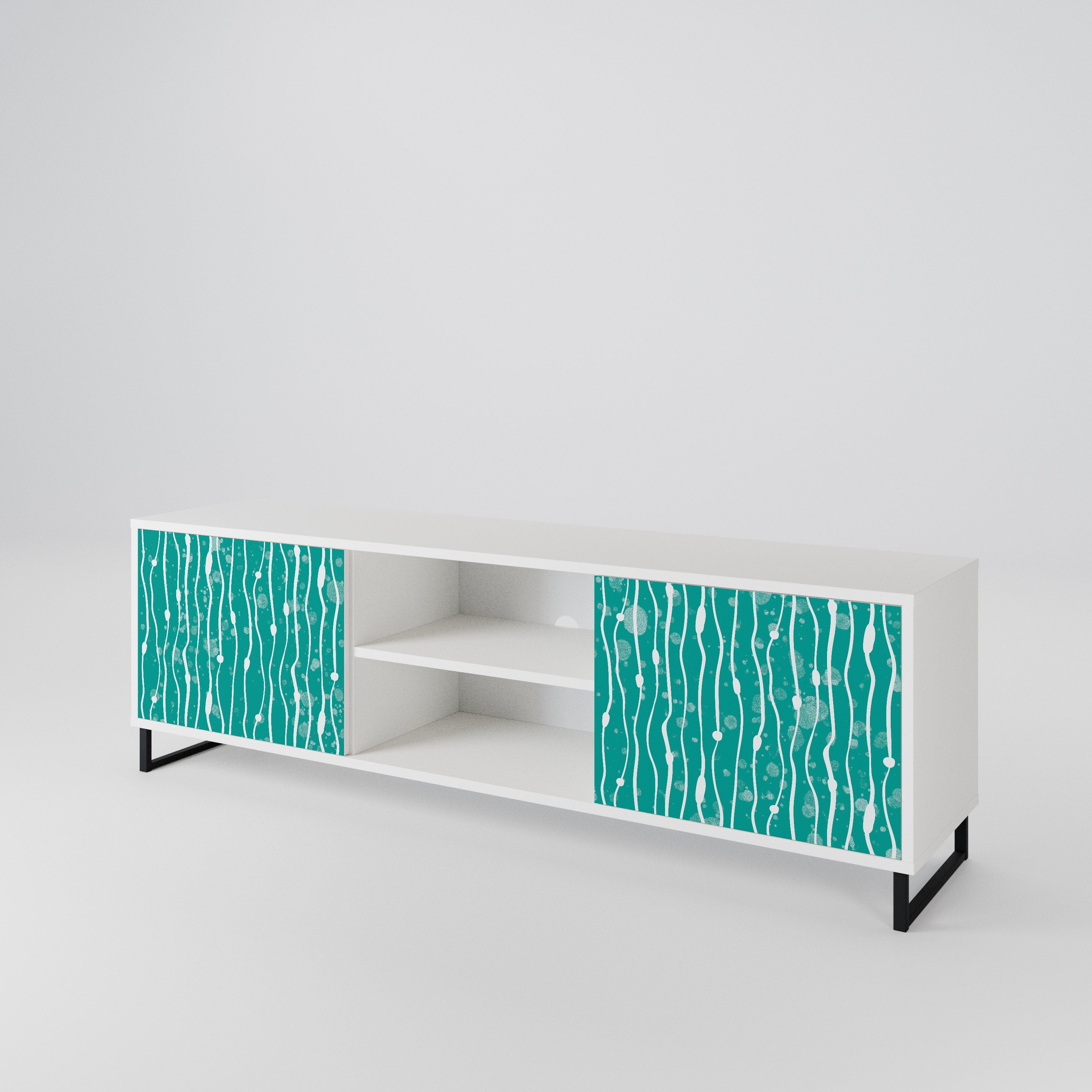 TURQUOISE RAIN 2-Door TV Cabinet