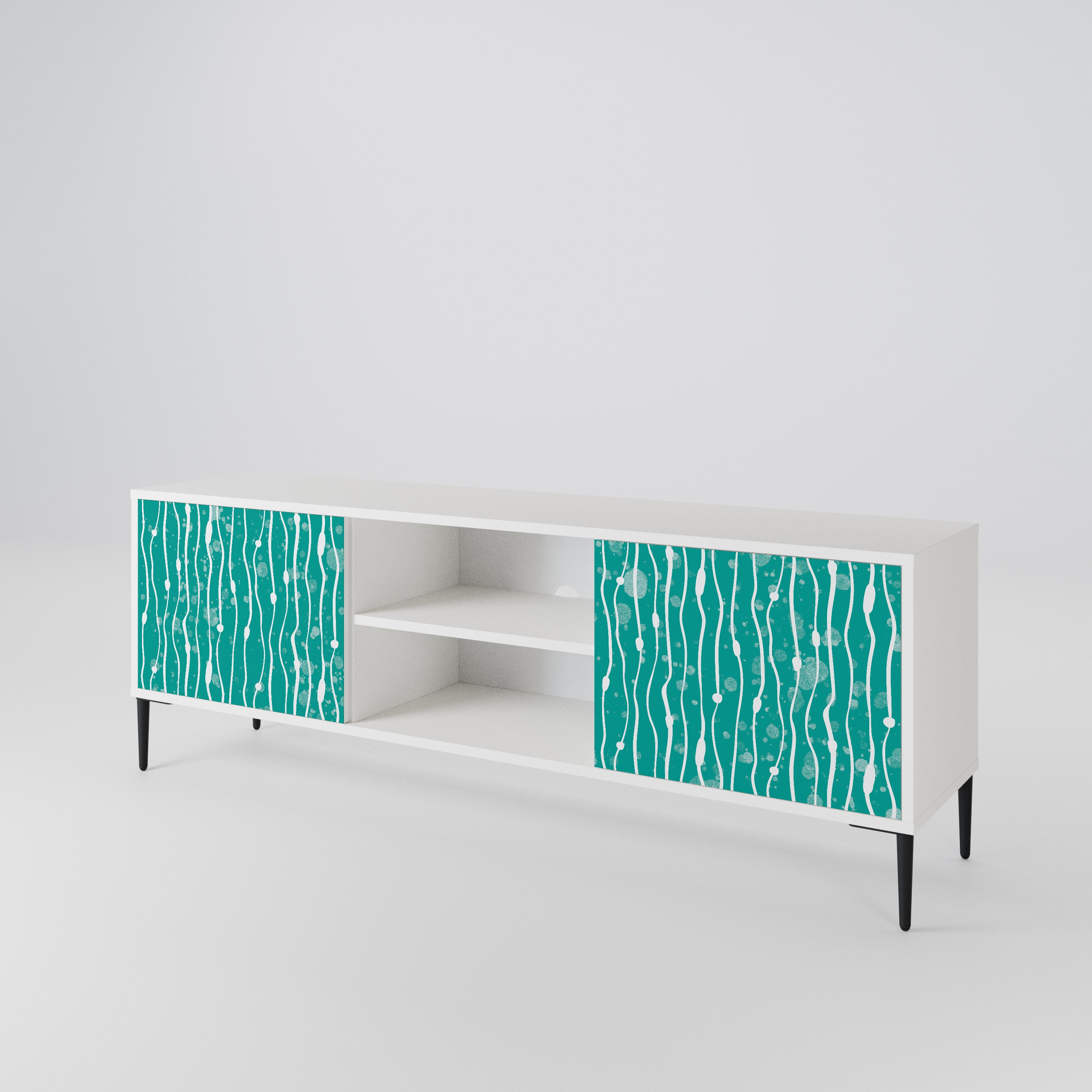 TURQUOISE RAIN 2-Door TV Cabinet