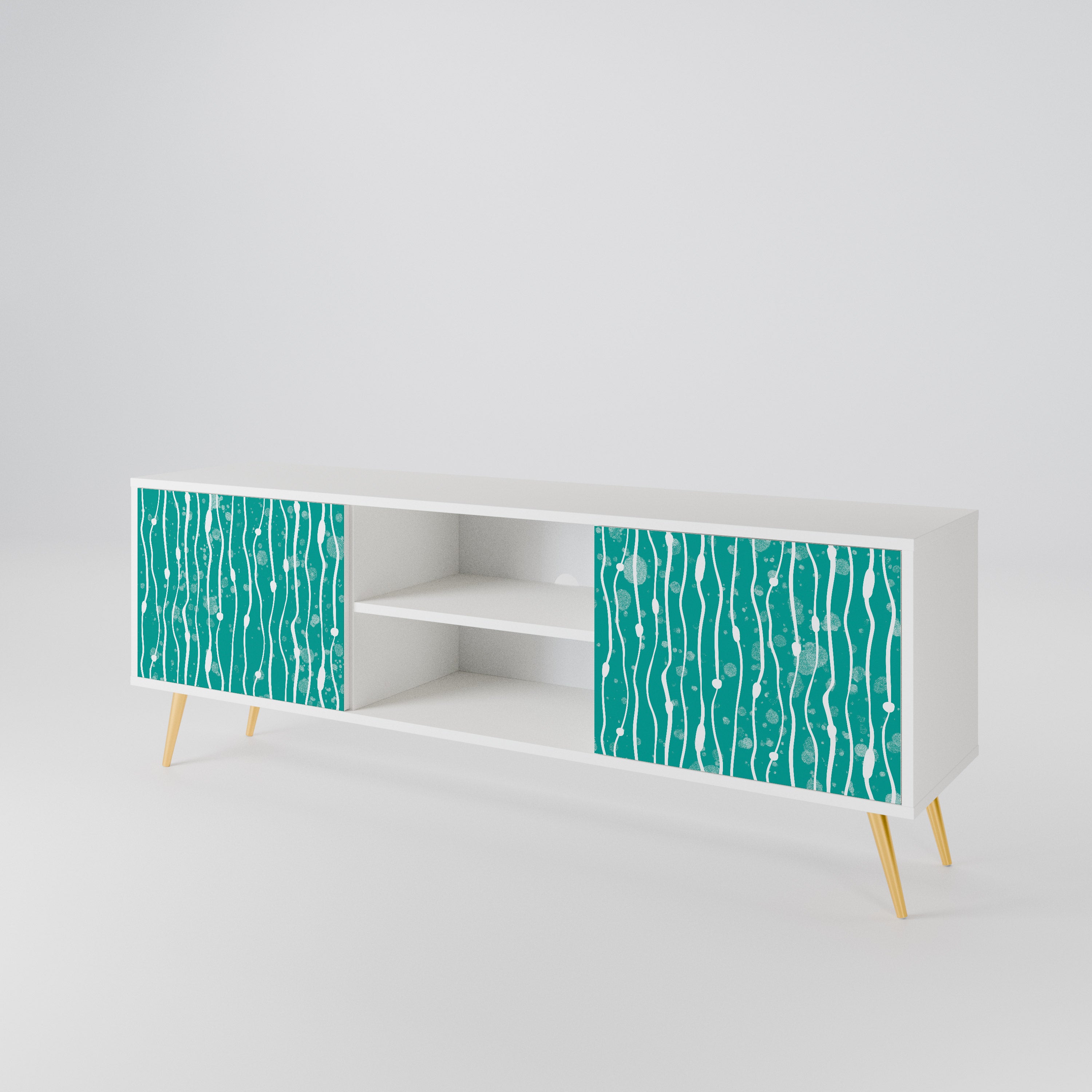 TURQUOISE RAIN 2-Door TV Cabinet