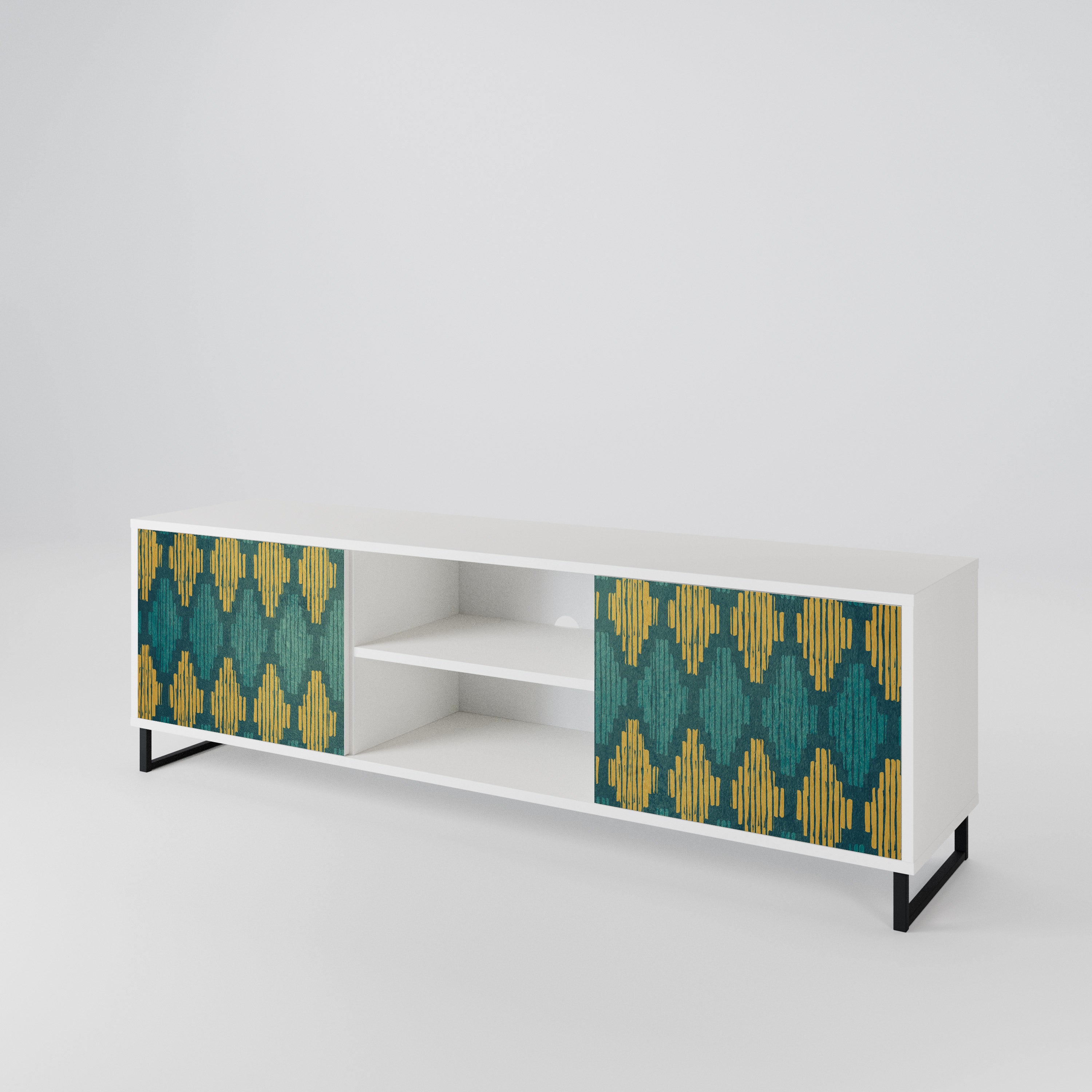 POLYGONS 2-Door TV Cabinet