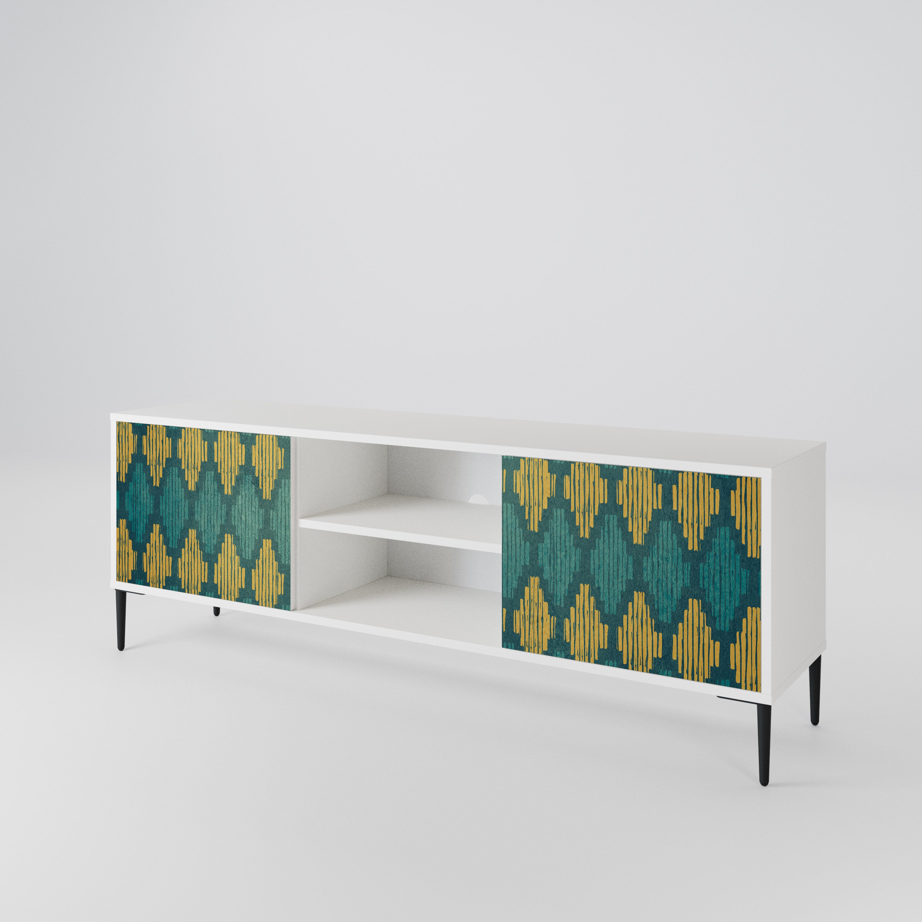 POLYGONS 2-Door TV Cabinet