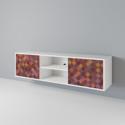 PAINTED SQUARES 2-Door TV Cabinet