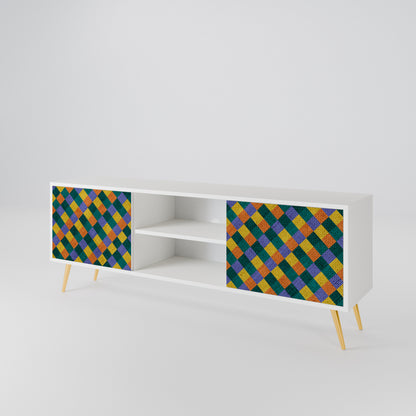 PAINTED SQUARES MIX TV-bänk med två dörrar