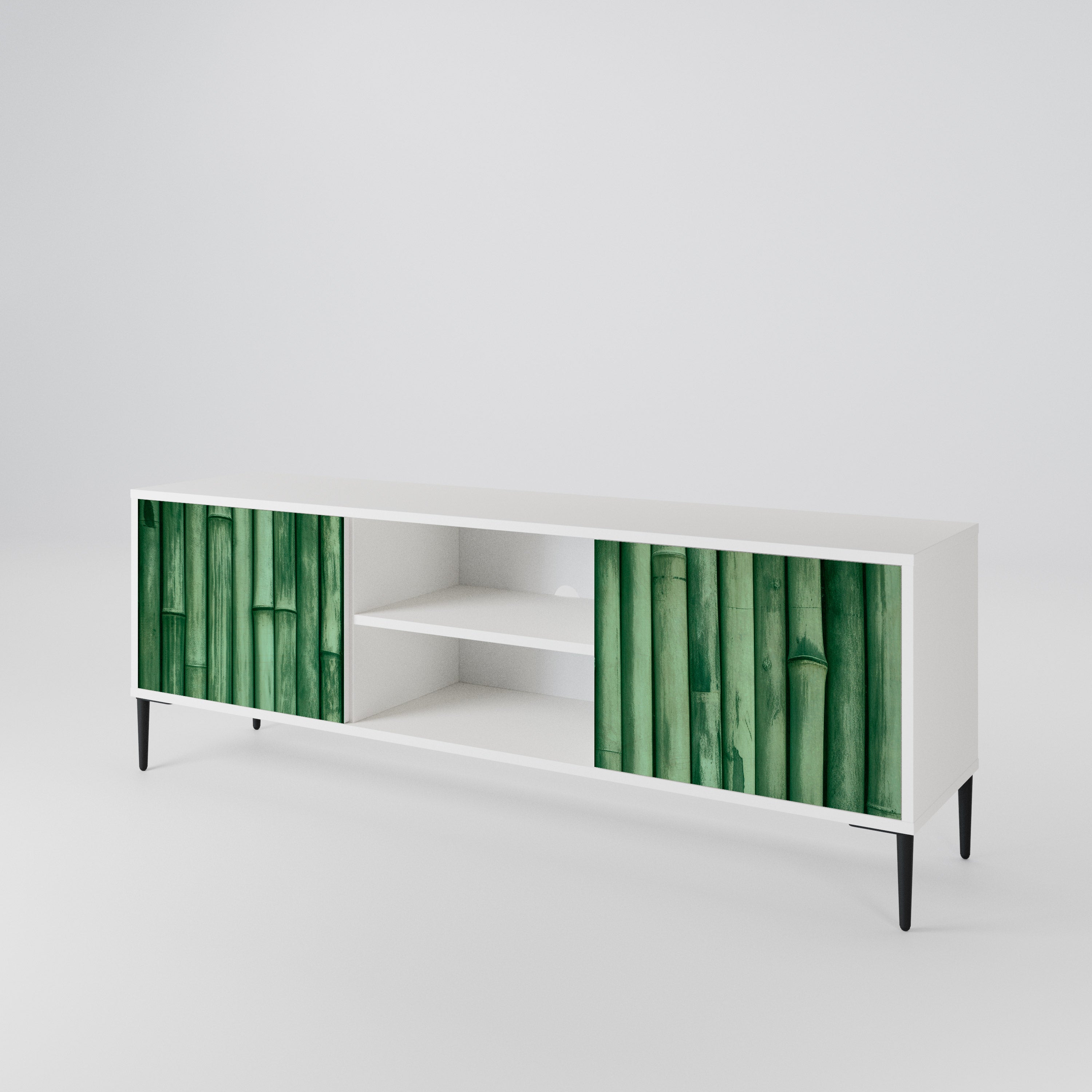 NATURAL GREEN 2-Door TV Cabinet
