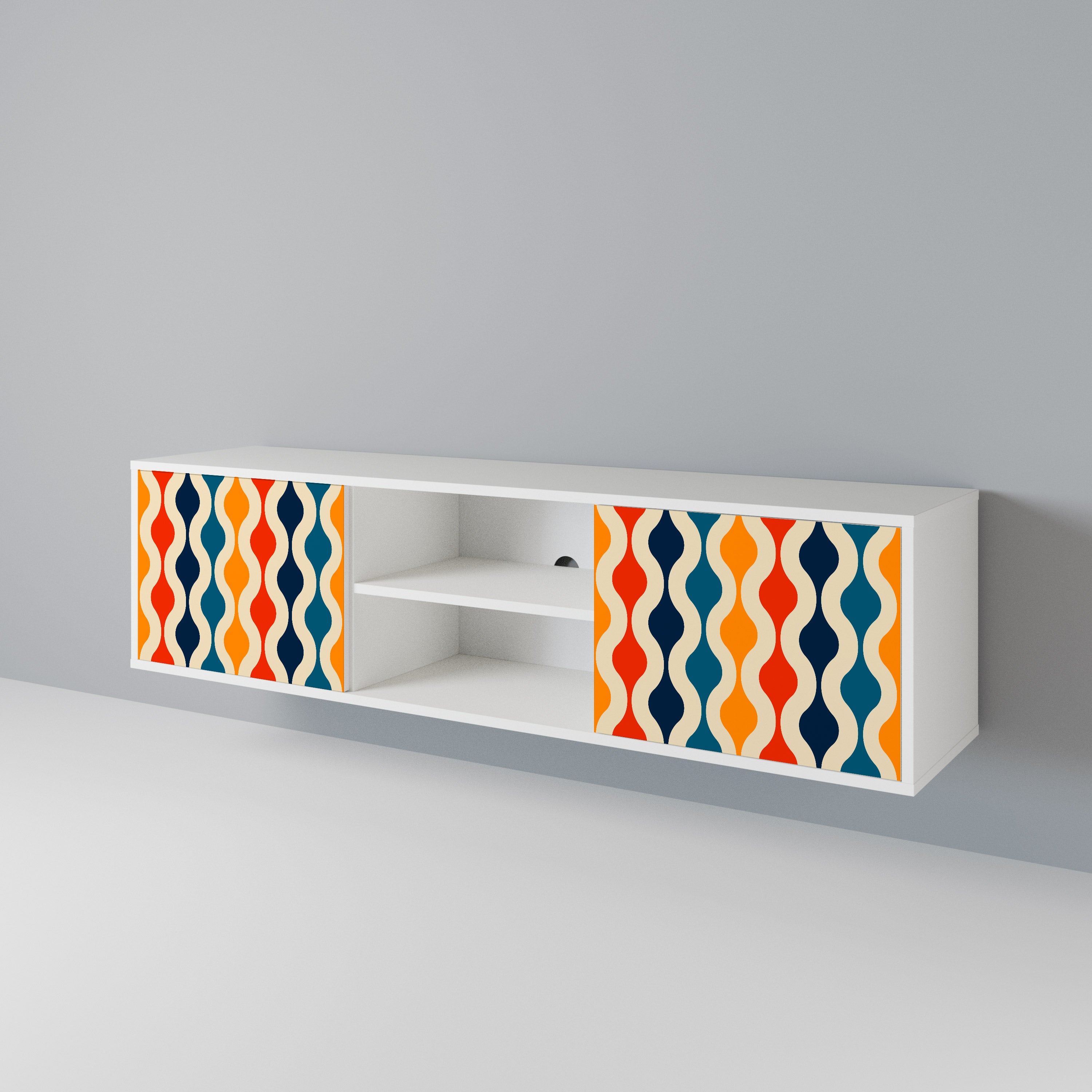 COLORFUL NOSTALGIA 2-Door TV Cabinet