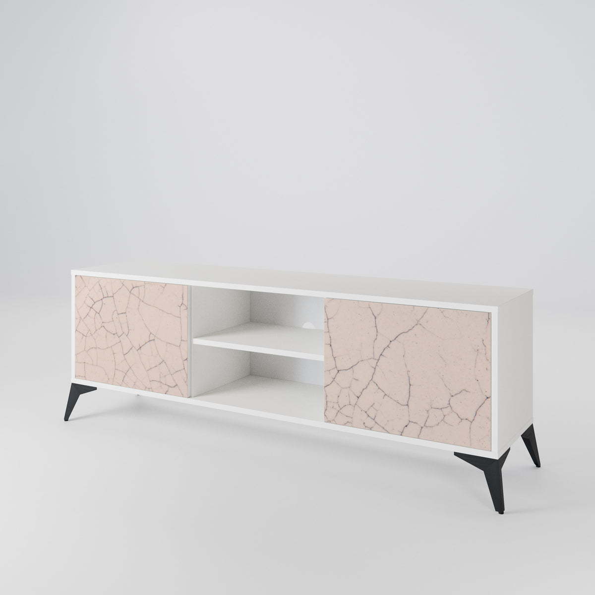 CERAMIC TEXTURE TV-bänk med två dörrar