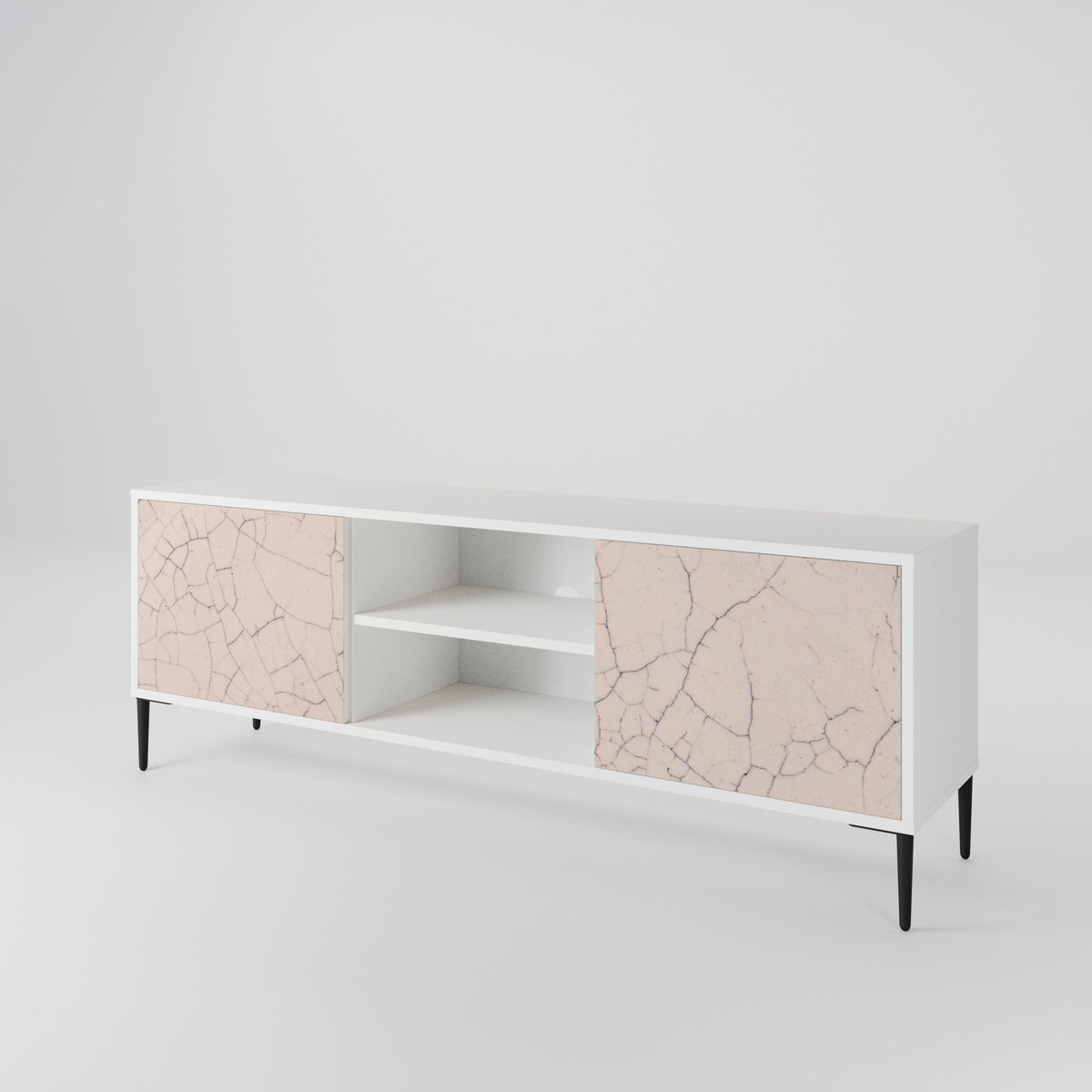 CERAMIC TEXTURE TV-bänk med två dörrar