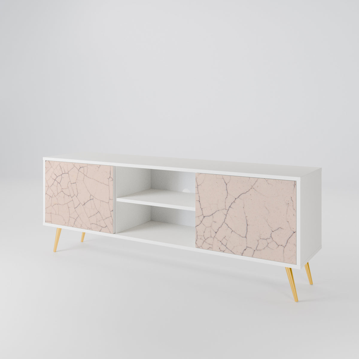 CERAMIC TEXTURE TV-bänk med två dörrar
