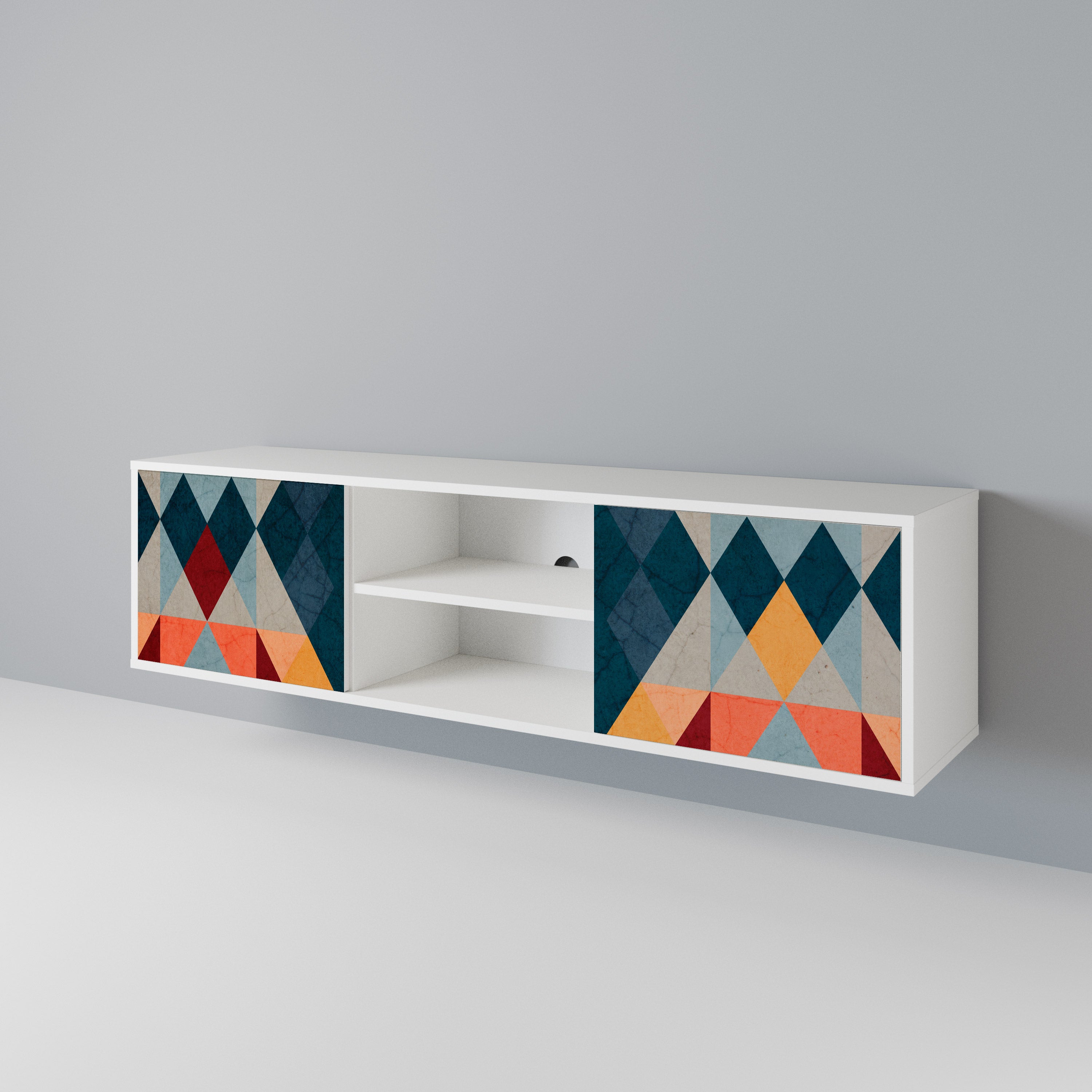 CRACKED ILLUSION 2-Door TV Cabinet