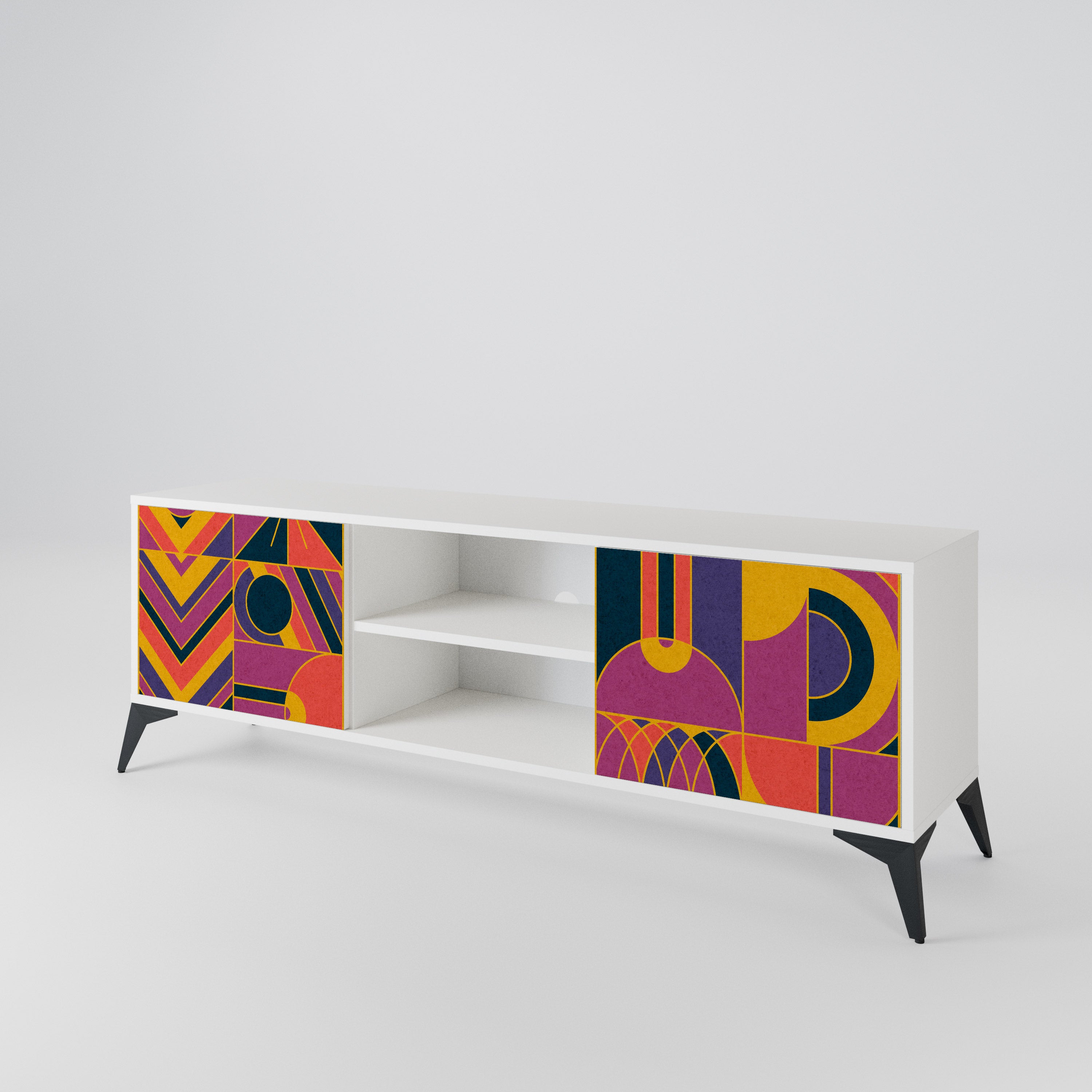 ELECTRIC PATTERNS 2-Door TV Cabinet