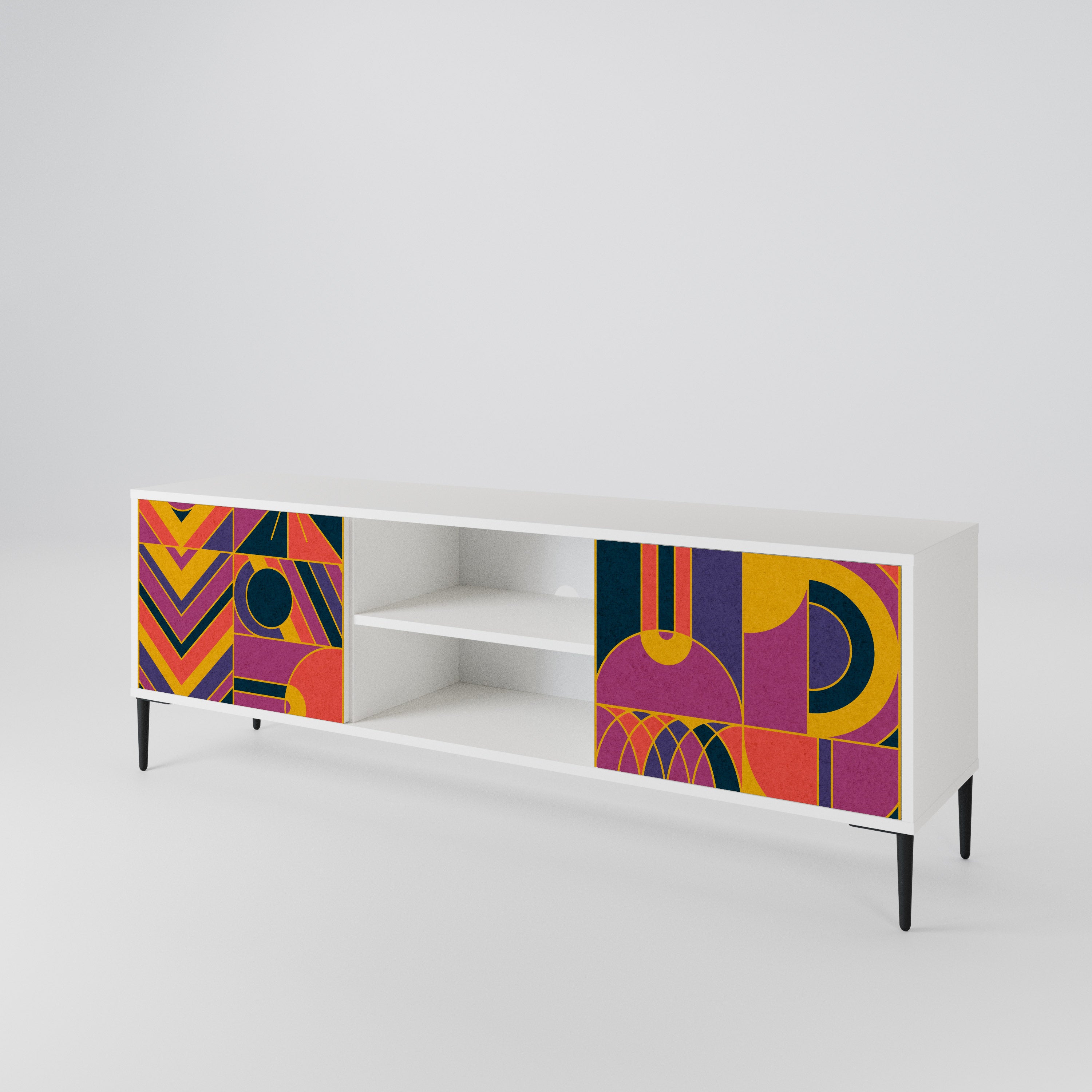 ELECTRIC PATTERNS 2-Door TV Cabinet