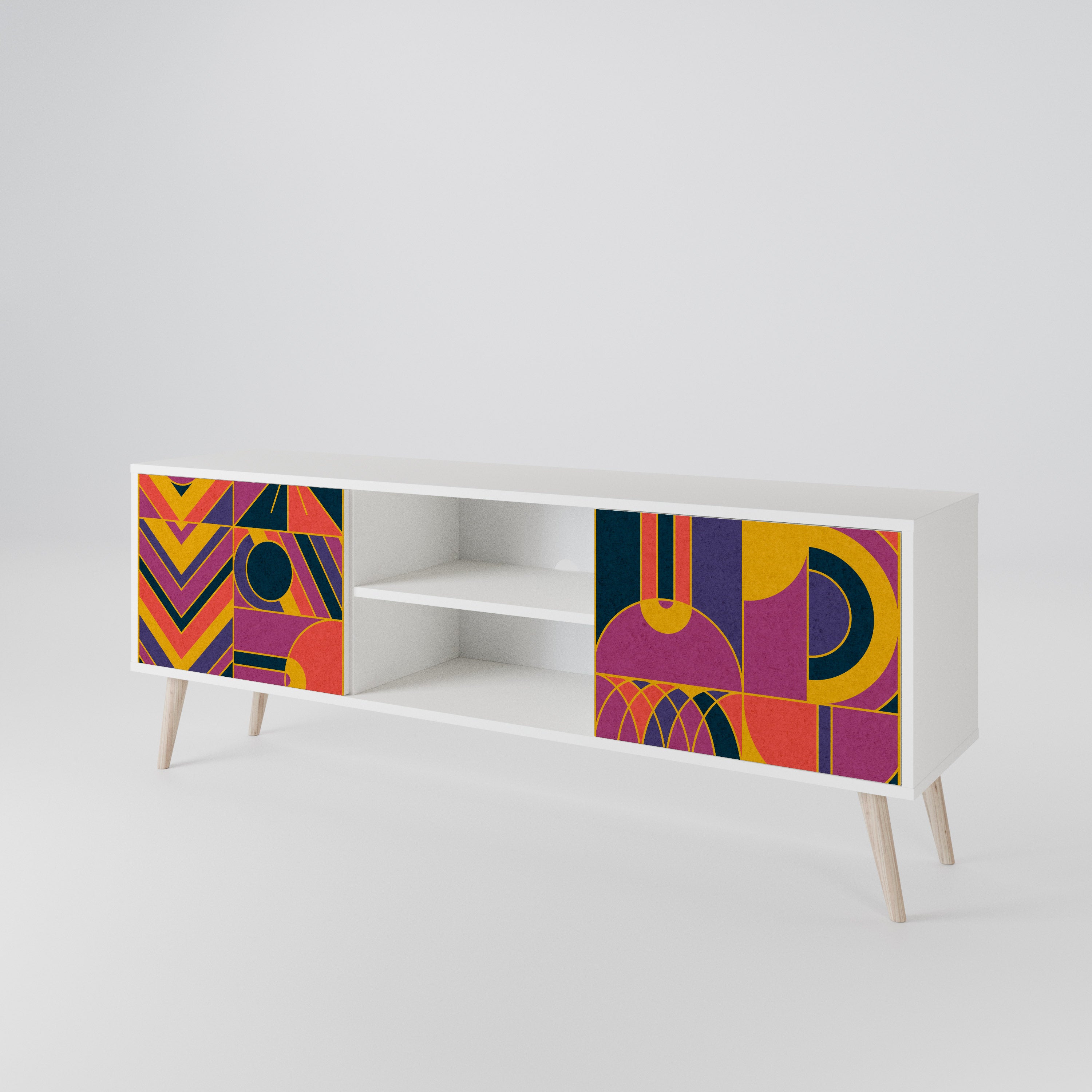 ELECTRIC PATTERNS 2-Door TV Cabinet