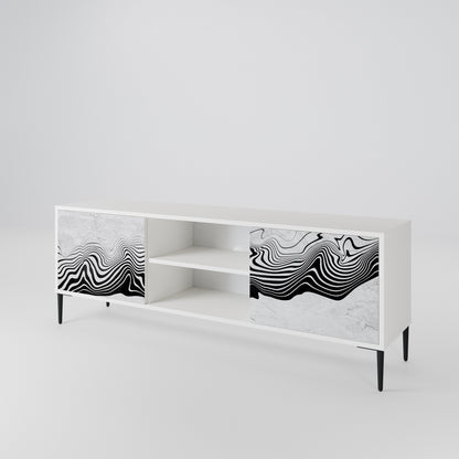 MONOCHROME MIRAGE TV-bänk med två dörrar