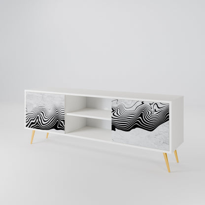 MONOCHROME MIRAGE TV-bänk med två dörrar