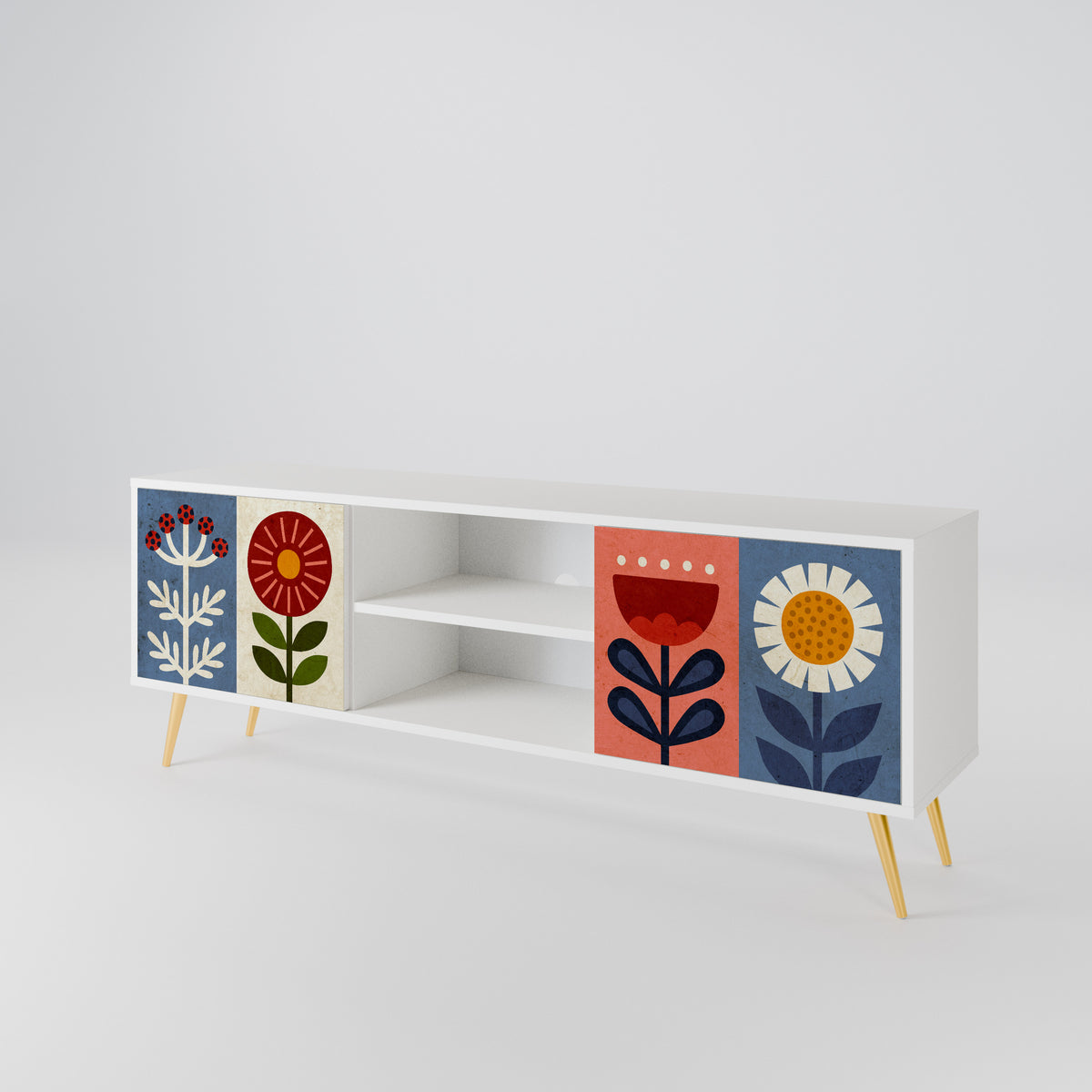 SCANDIC FLOWERET 2-Door TV Cabinet