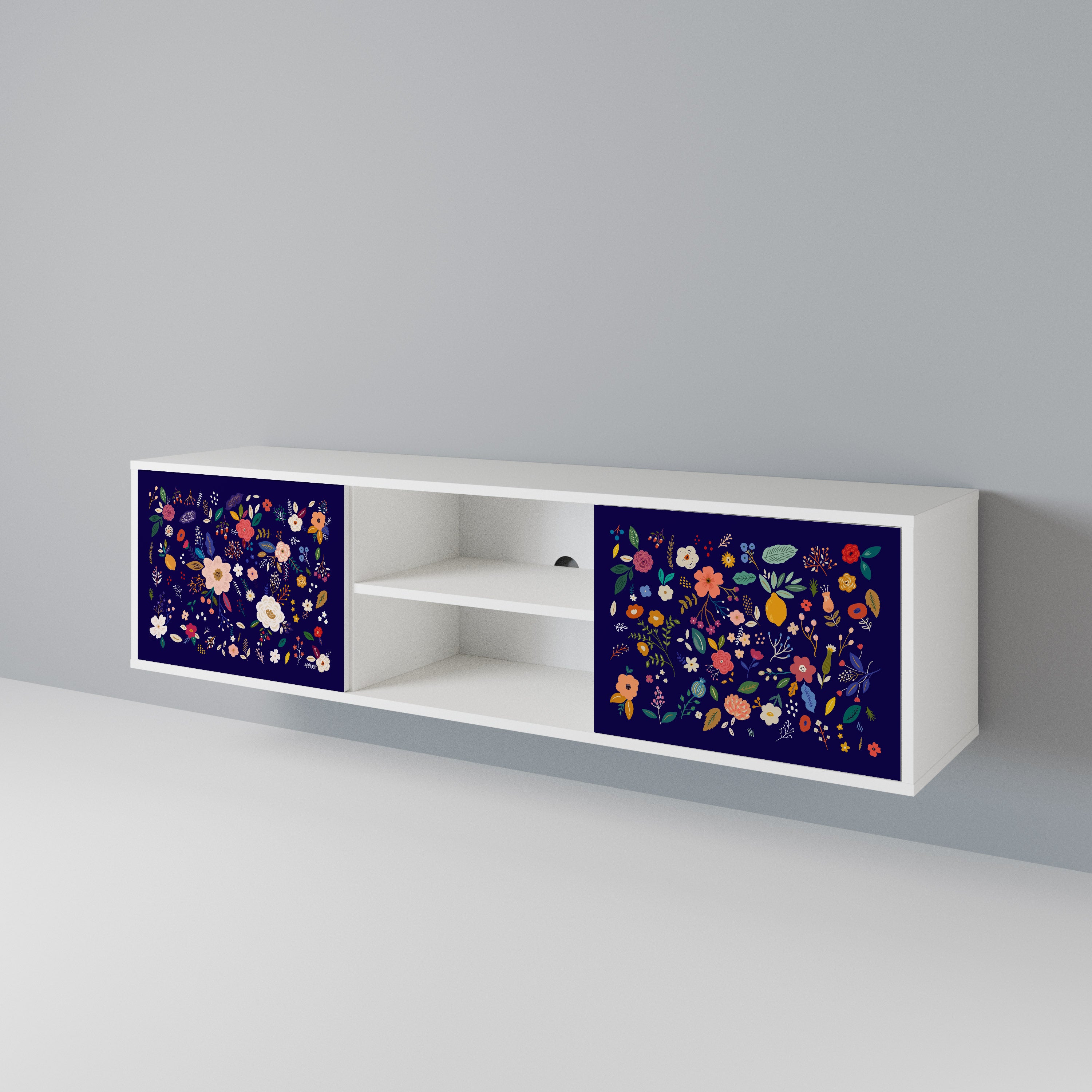 FLORAL COMBINATION TV-bänk med två dörrar