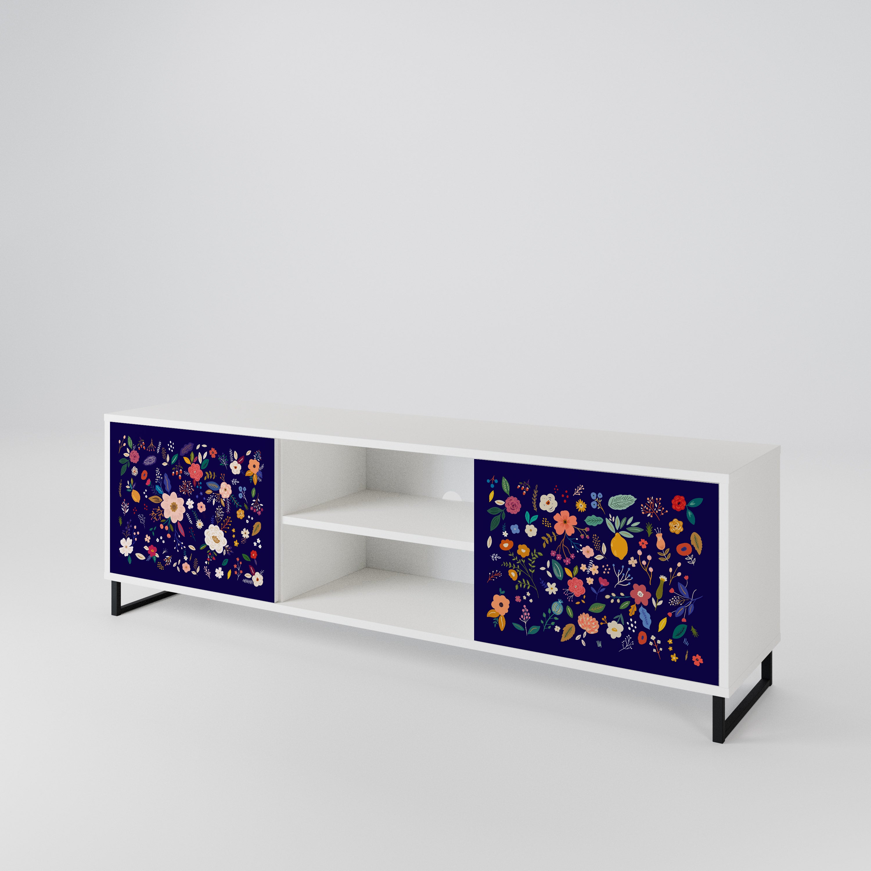FLORAL COMBINATION TV-bänk med två dörrar