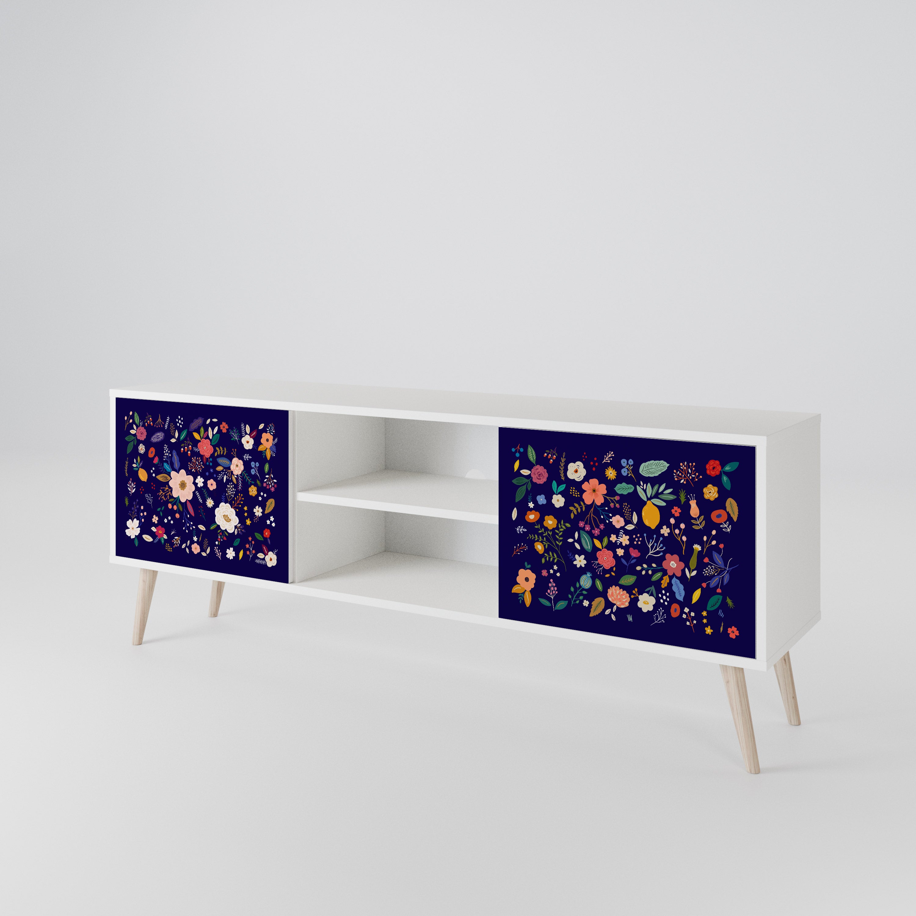 FLORAL COMBINATION TV-bänk med två dörrar