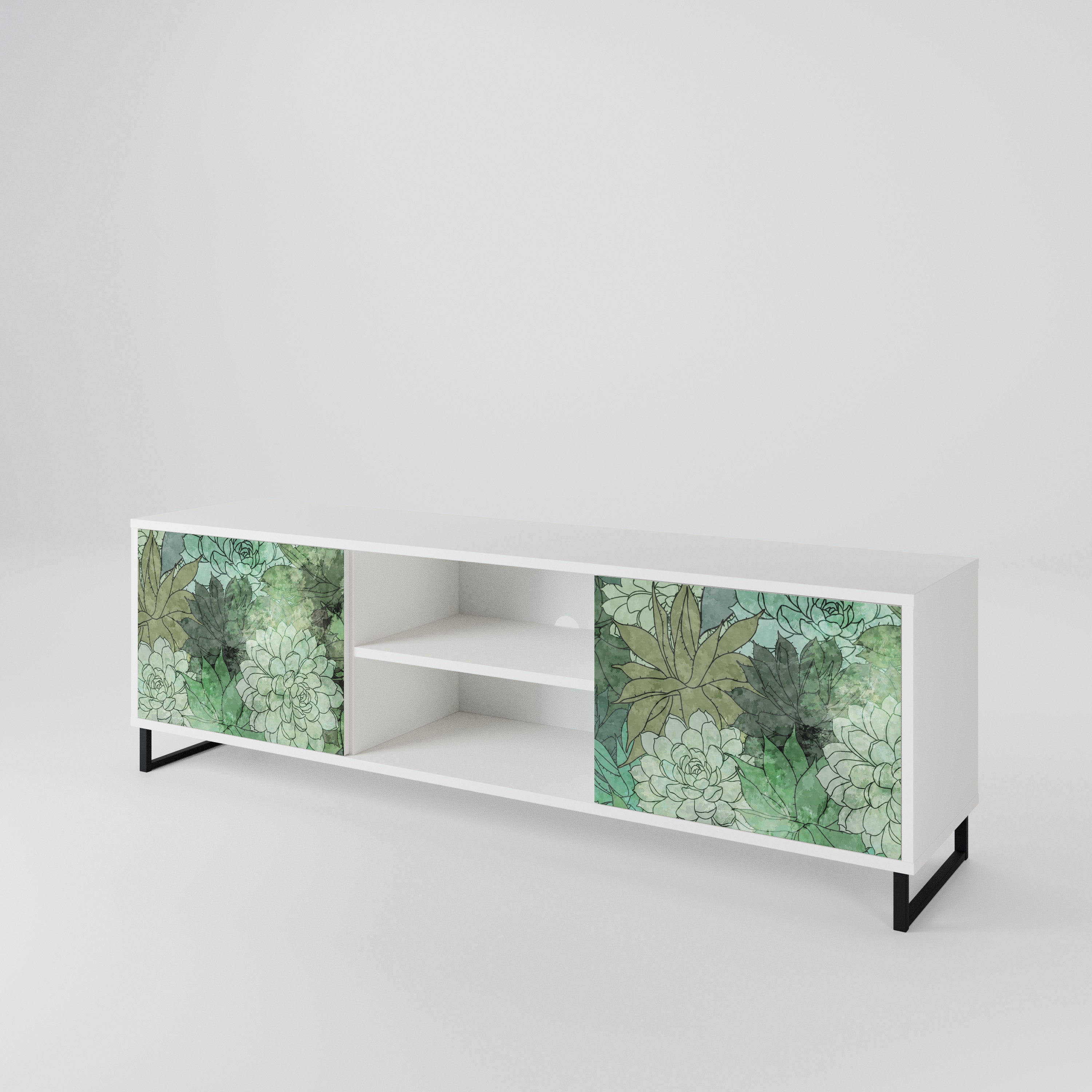 SUCCULENT CLUSTER TV-bänk med två dörrar