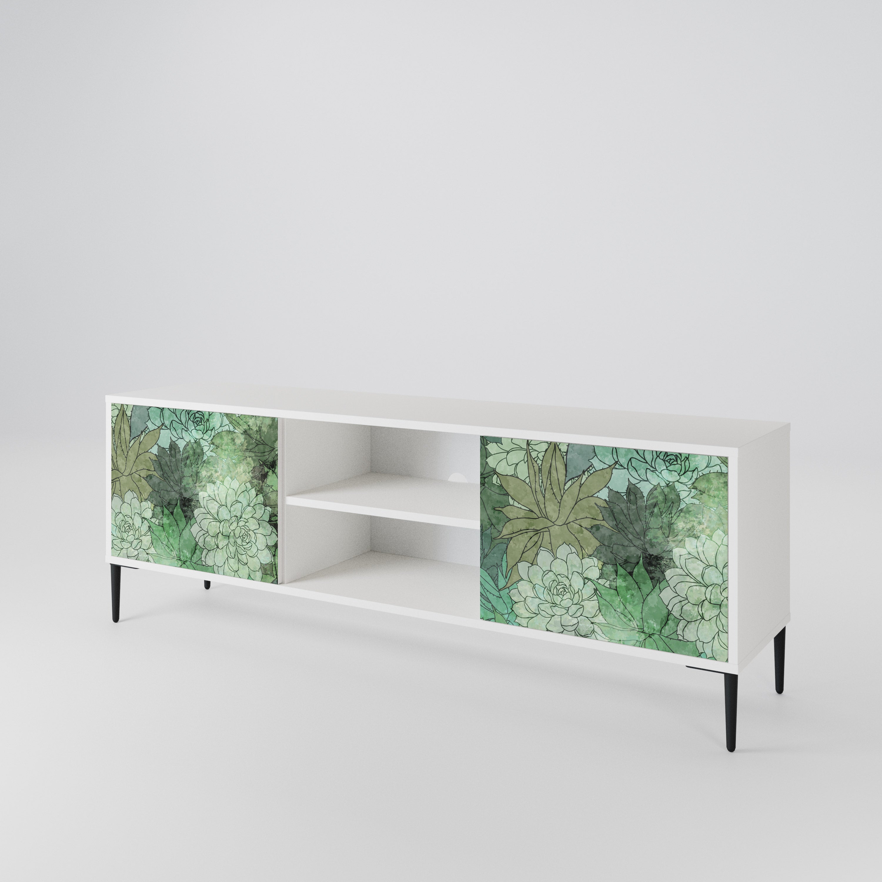 SUCCULENT CLUSTER TV-bänk med två dörrar