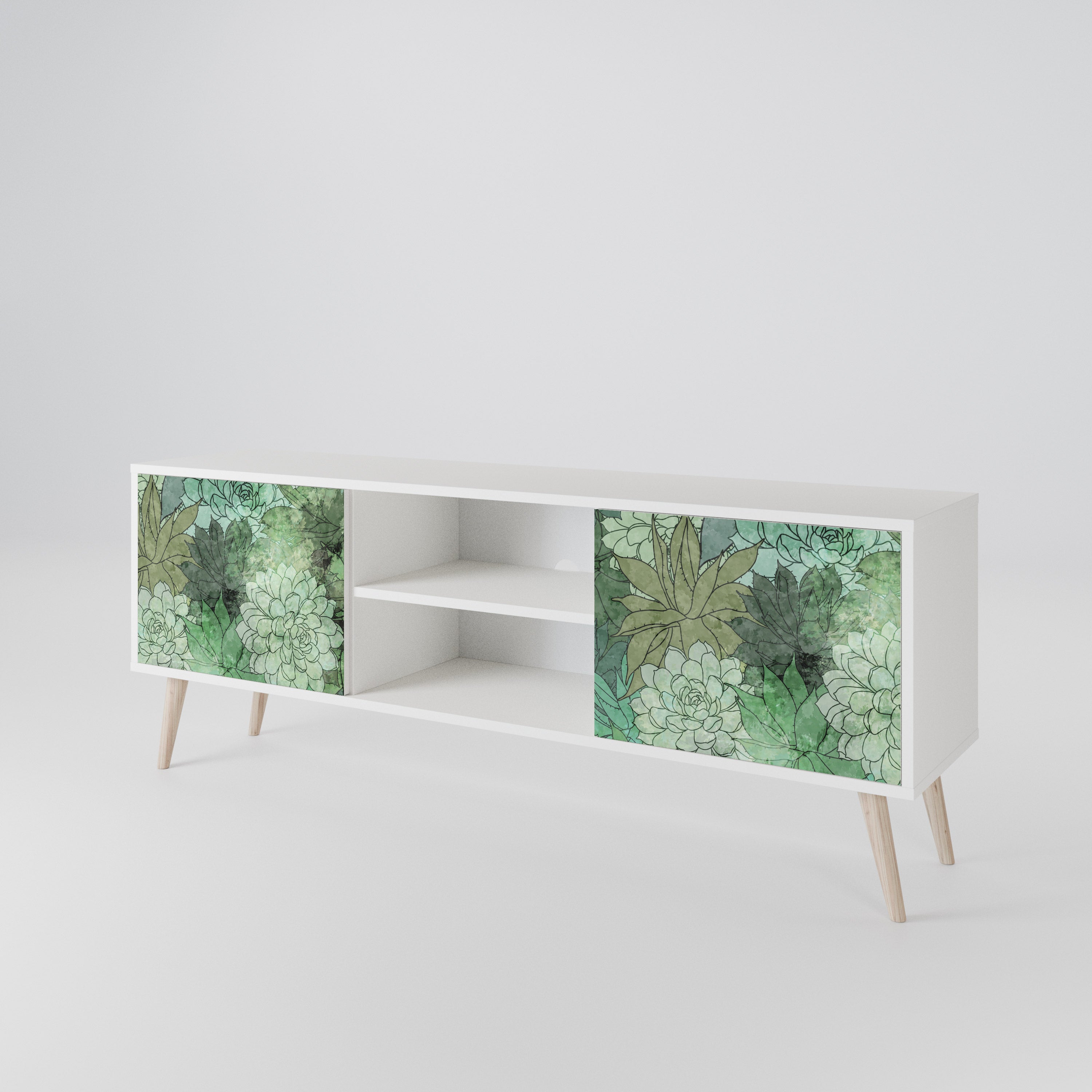 SUCCULENT CLUSTER TV-bänk med två dörrar