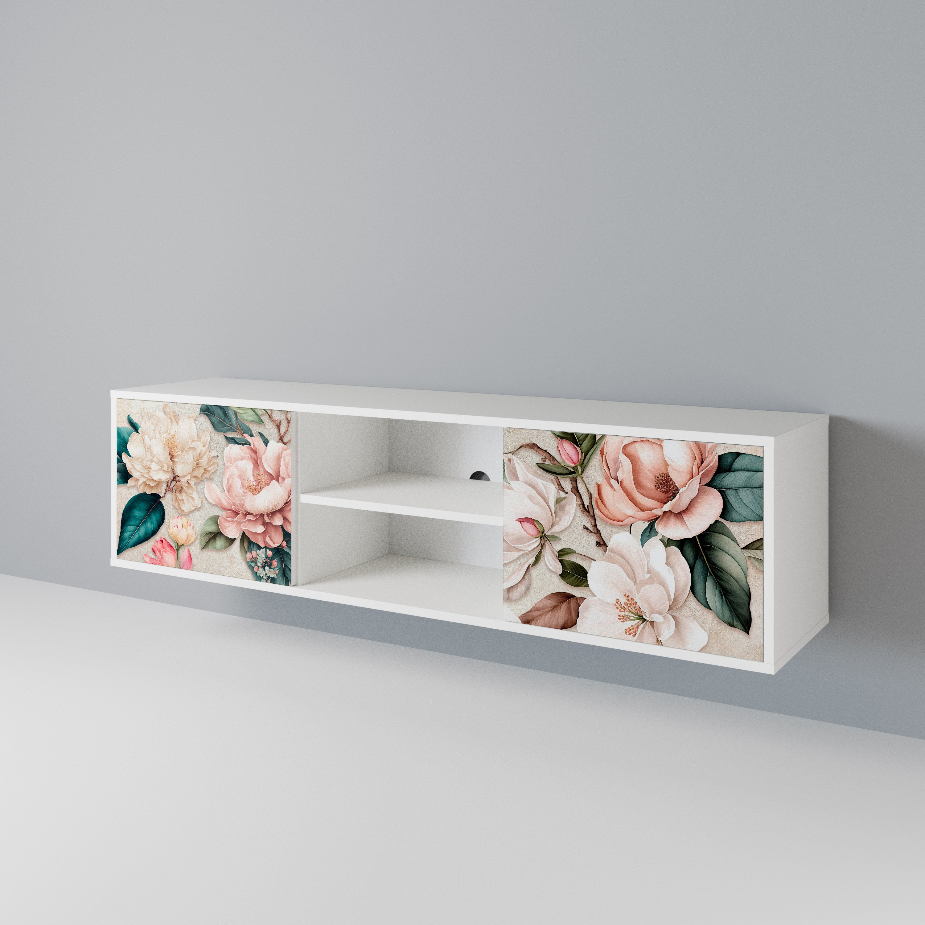 FLORAL GRACE TV-bänk med två dörrar