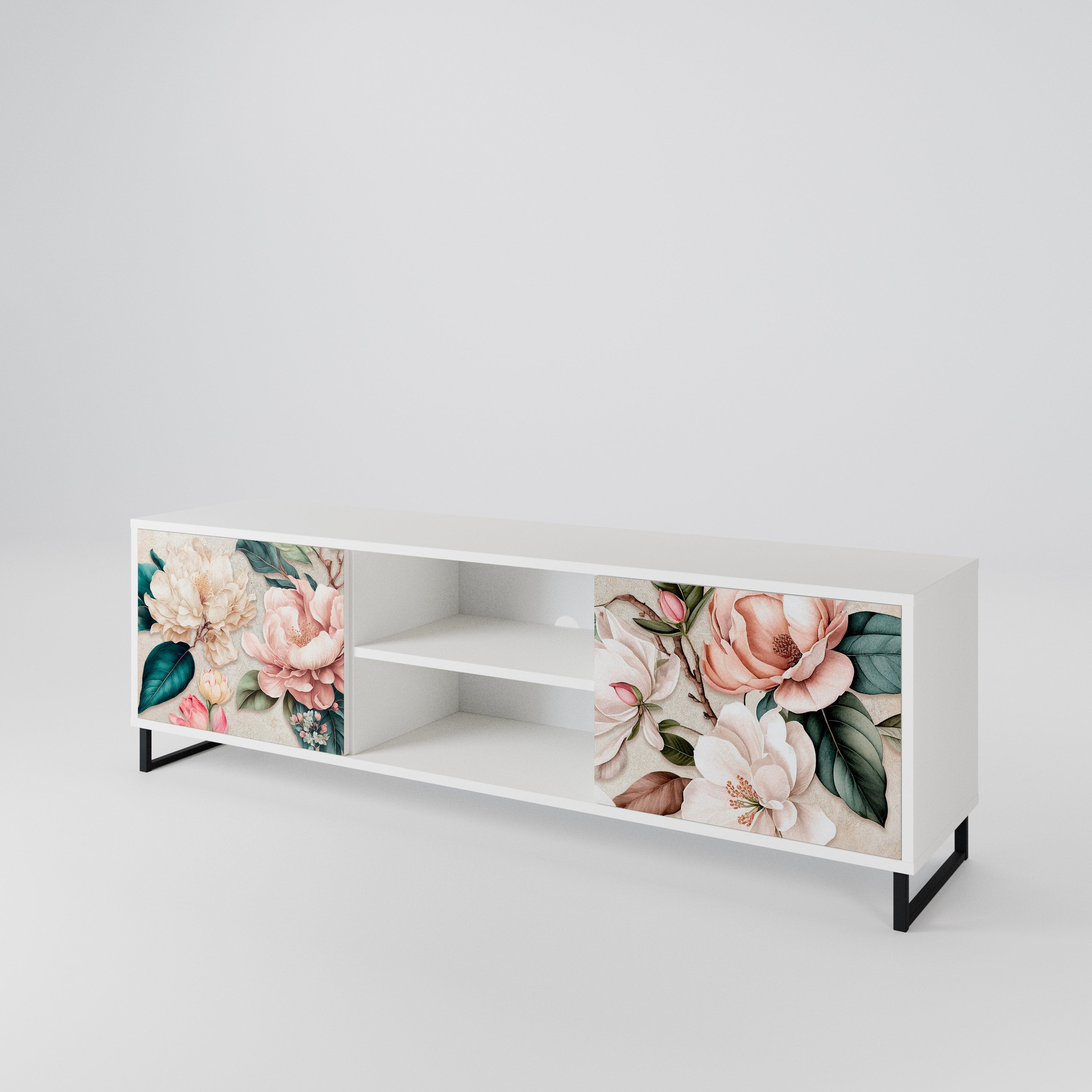 FLORAL GRACE TV-bänk med två dörrar
