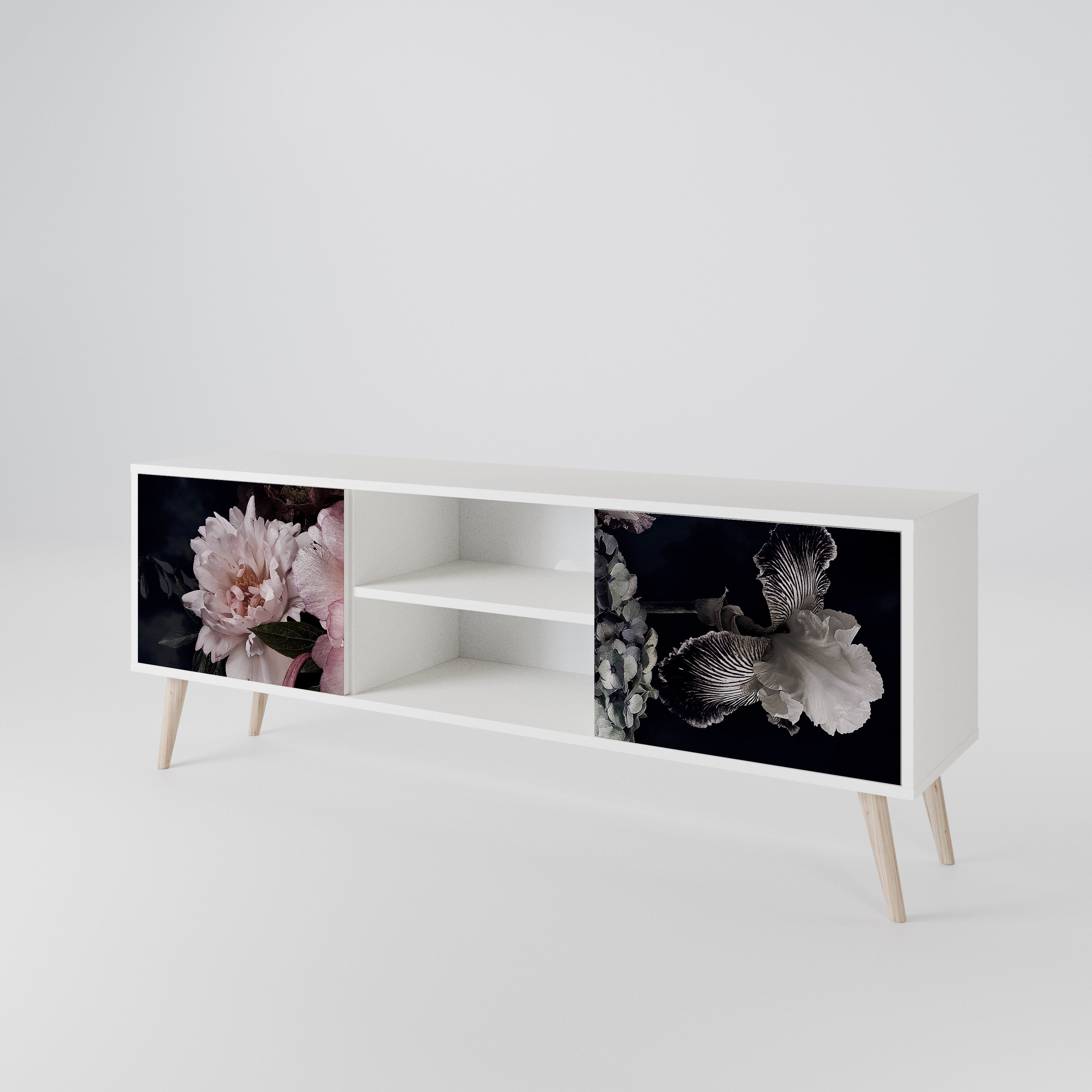 PURE BLOSSOM TV-bänk med två dörrar