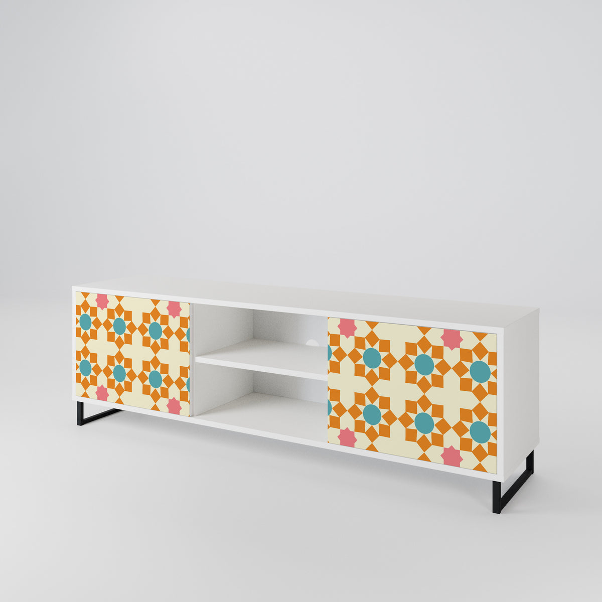 FLORAL DECOR TV-bänk med två dörrar